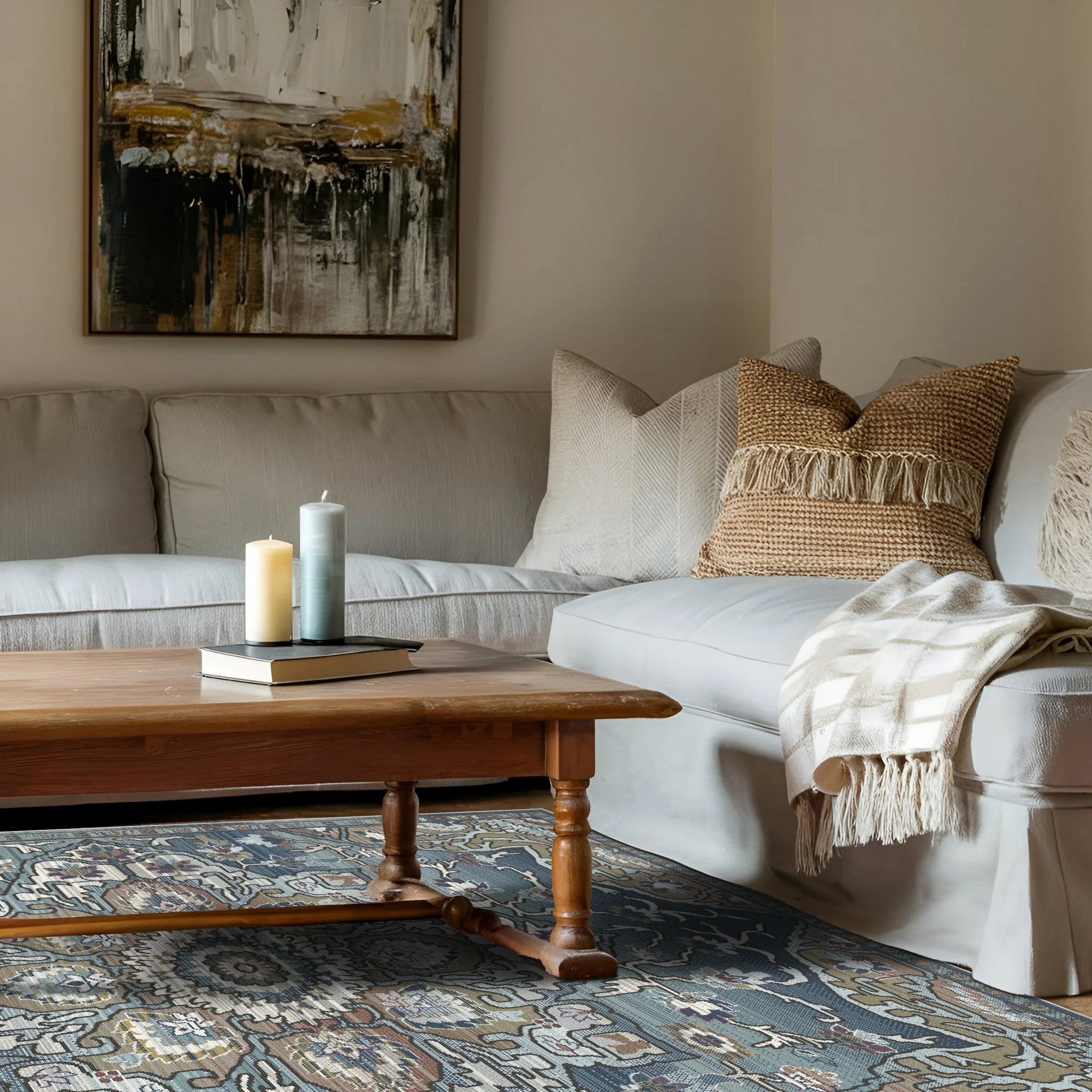 Valencia Blau Heritage Teppich