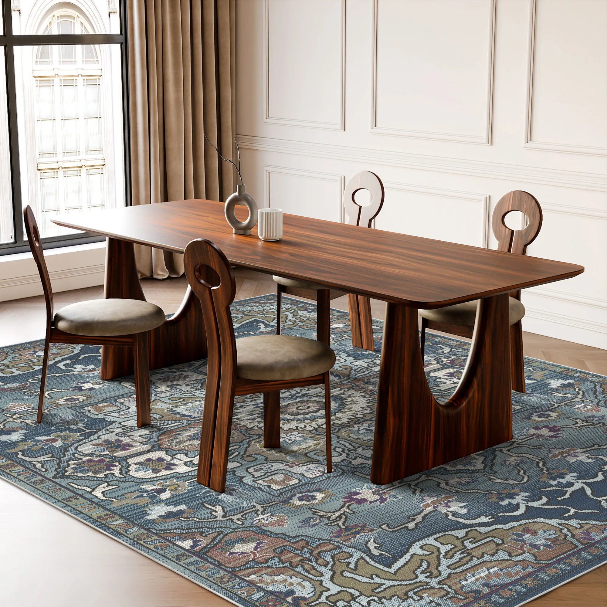 Valencia Blau Heritage Teppich