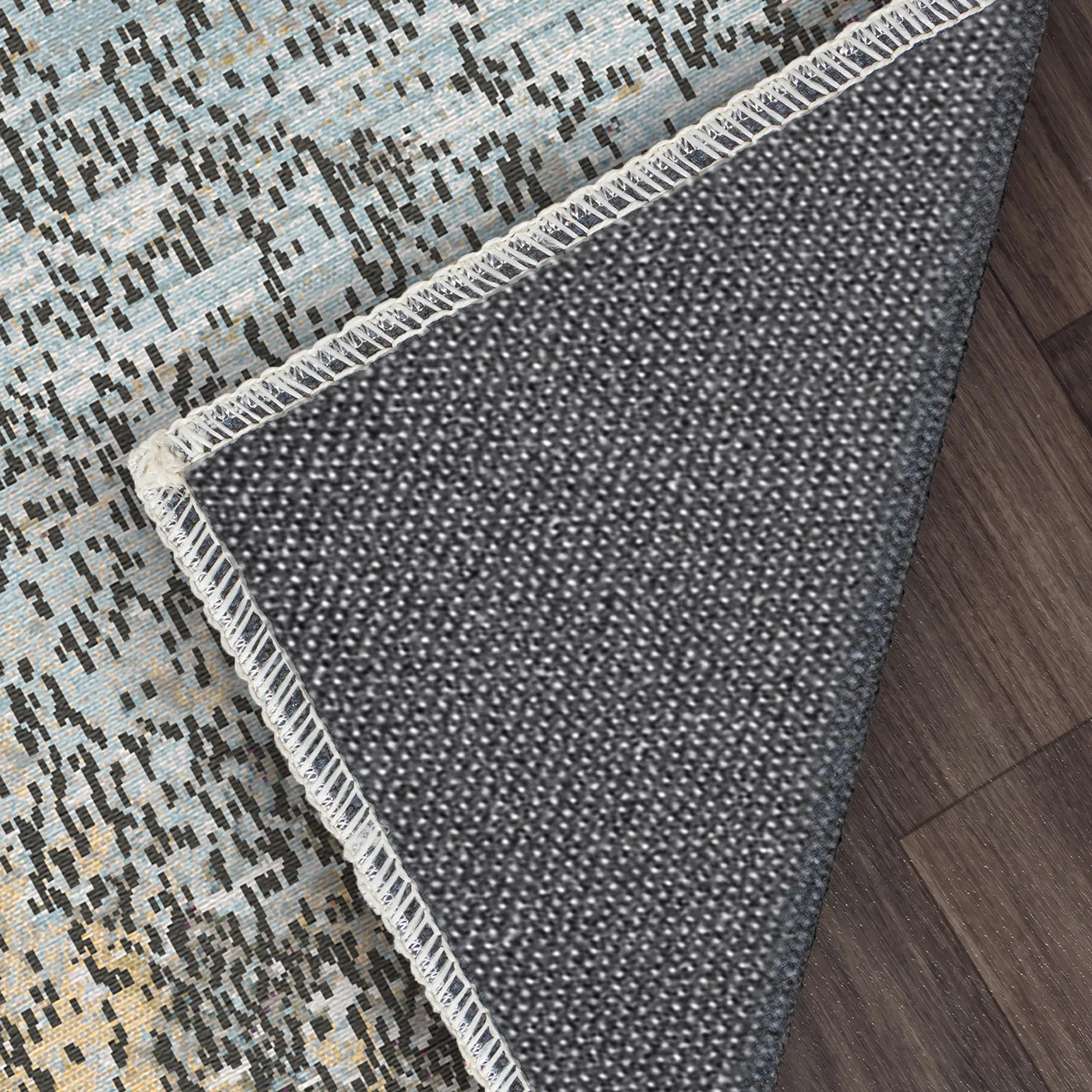 Genfer Silber Abstrakter Teppich