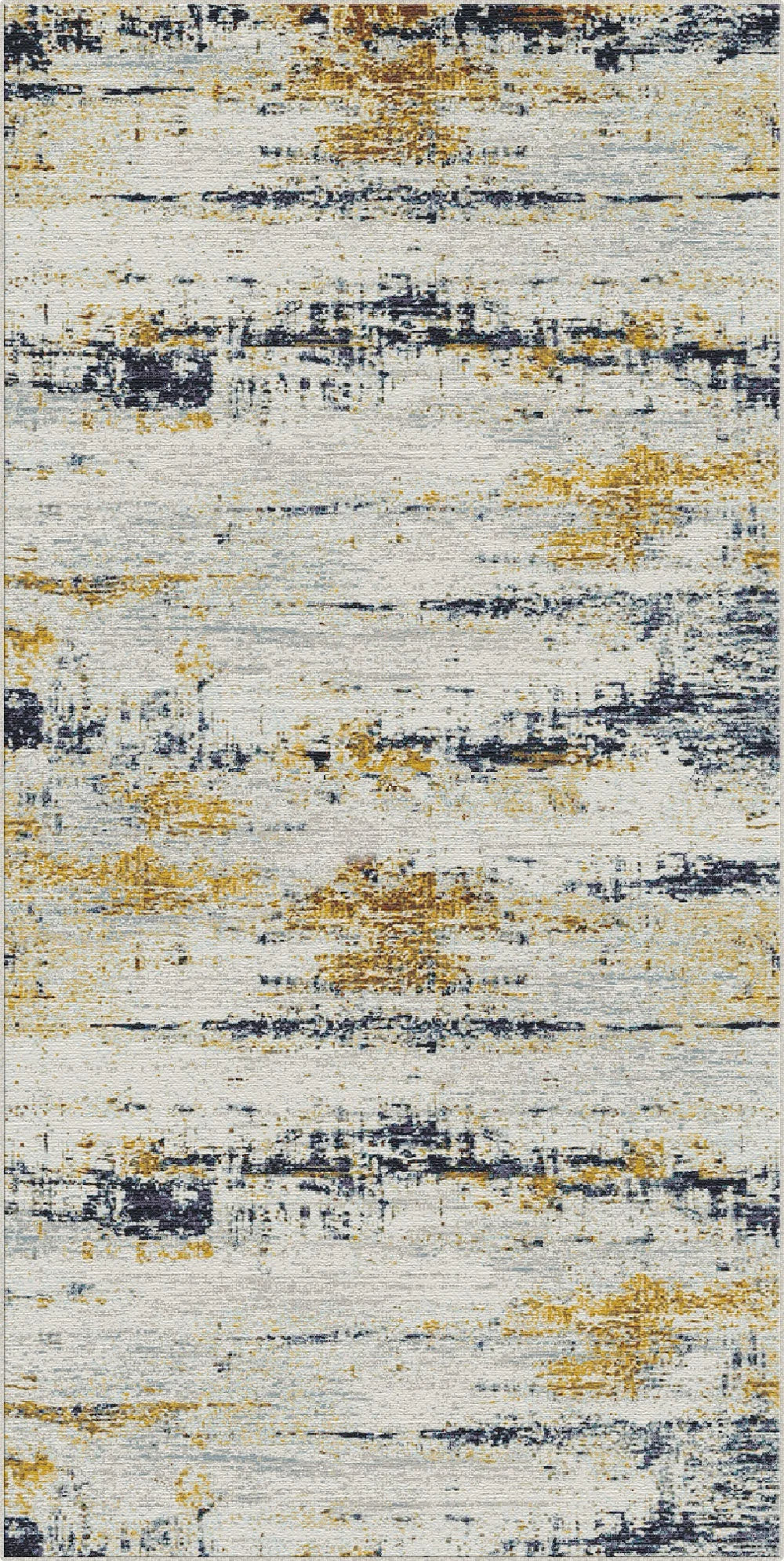 Moderner Abstrakter Goldener Horizont Teppich