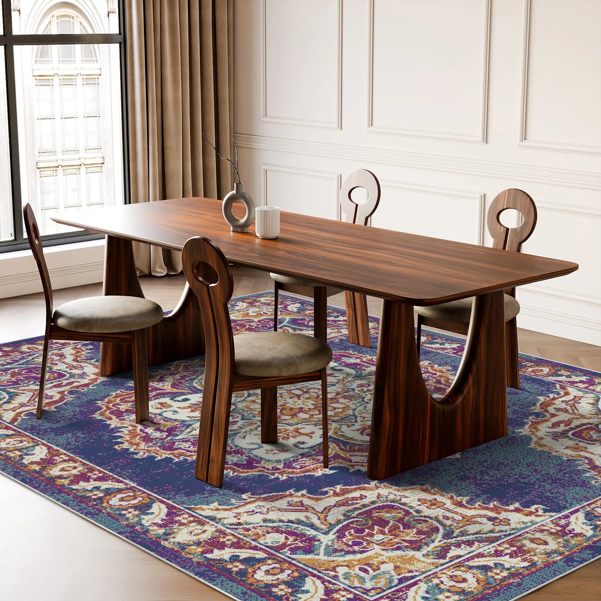 Isfahan Pflaume Heritage Teppich