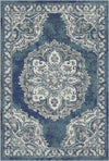 Valencia Blue Heritage Medallion Teppich Blau