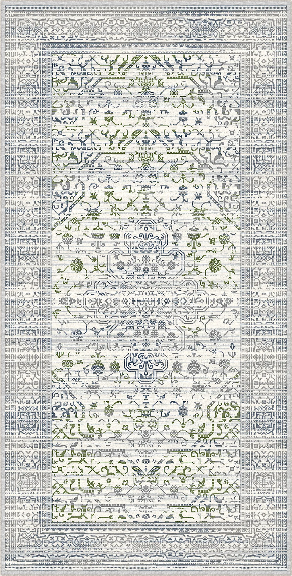 Olympus Garden Floral Waschbarer Teppich