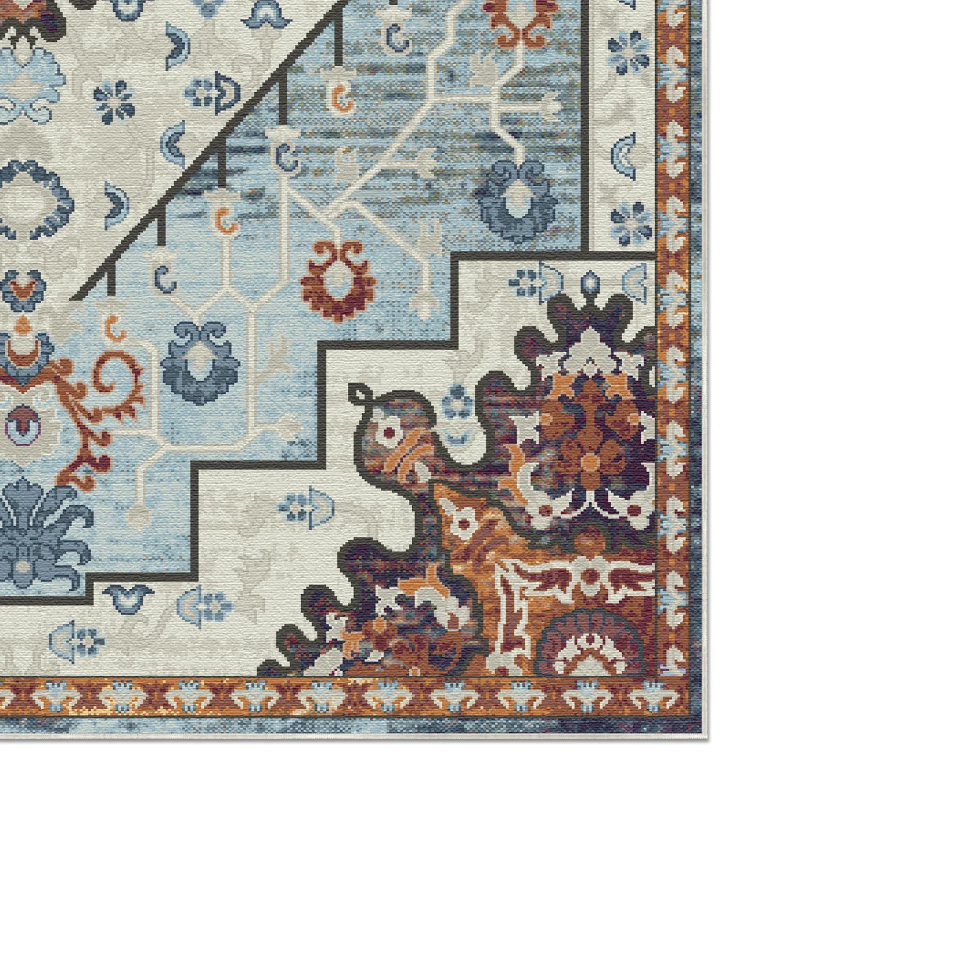 Palermo Sunburst Traditioneller Medaillon Teppich