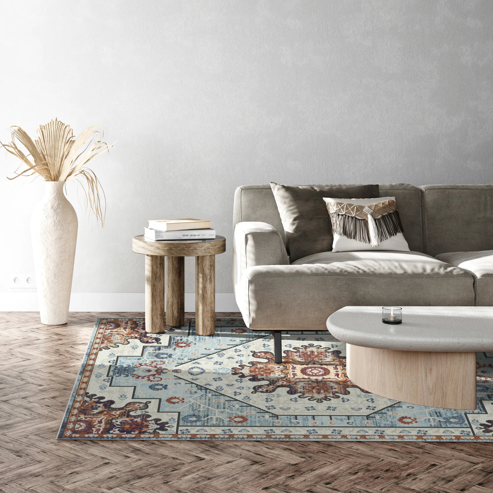 Palermo Sunburst Traditioneller Medaillon Teppich