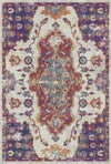 Byzantine Berry Abstrakter Medaillon Teppich Pflaume
