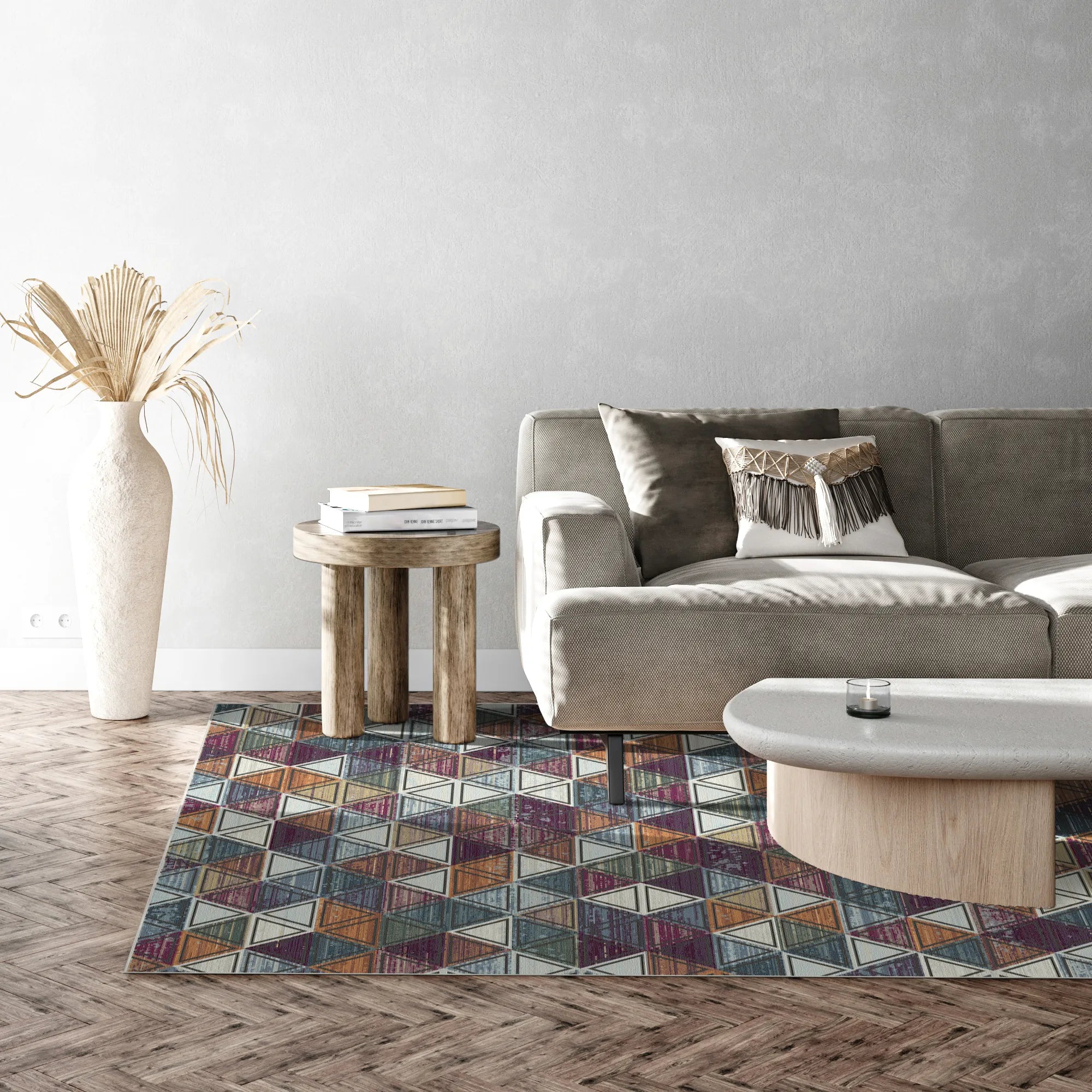 Mosaic Prism Geometrischer Abstrakter Teppich