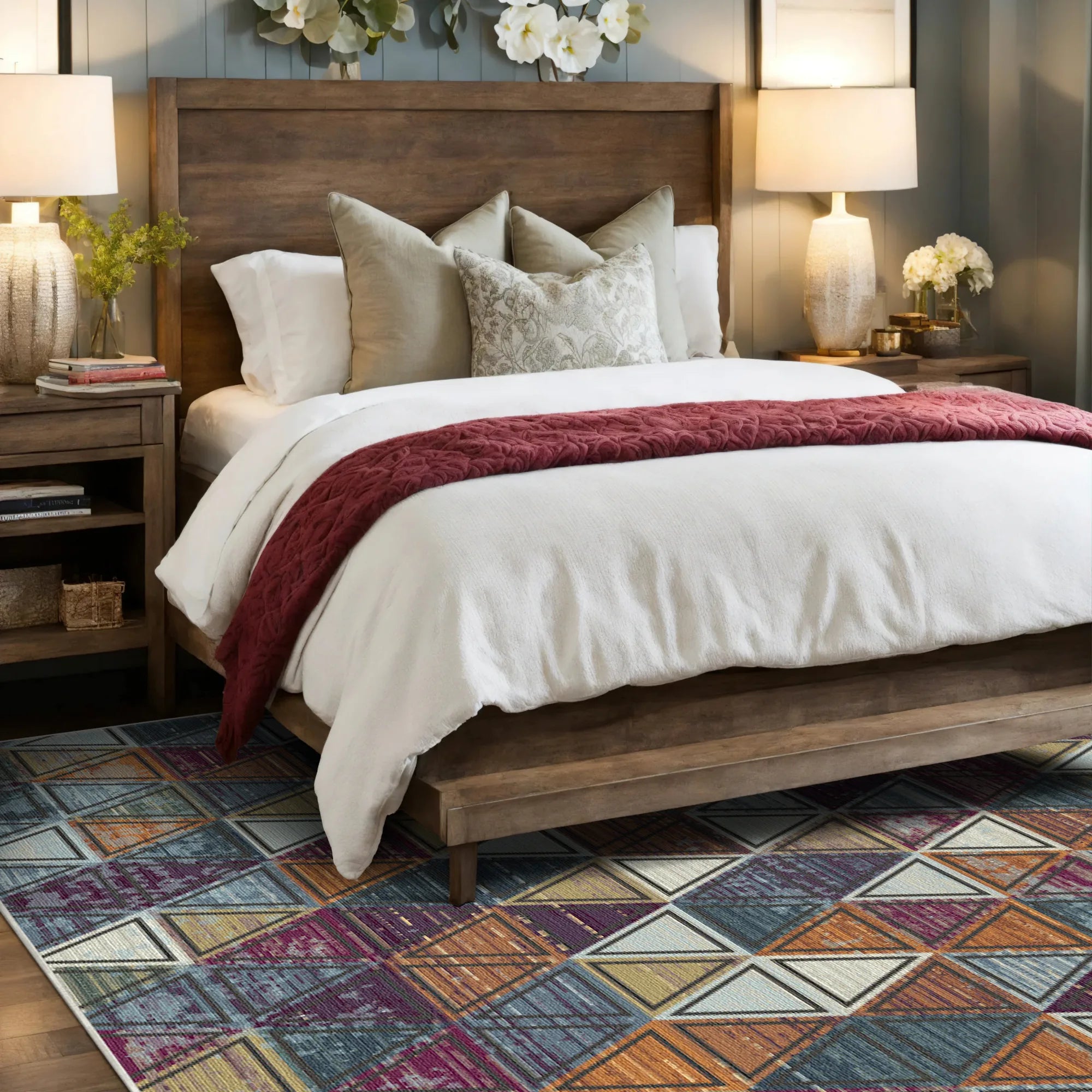 Mosaic Prism Geometrischer Abstrakter Teppich