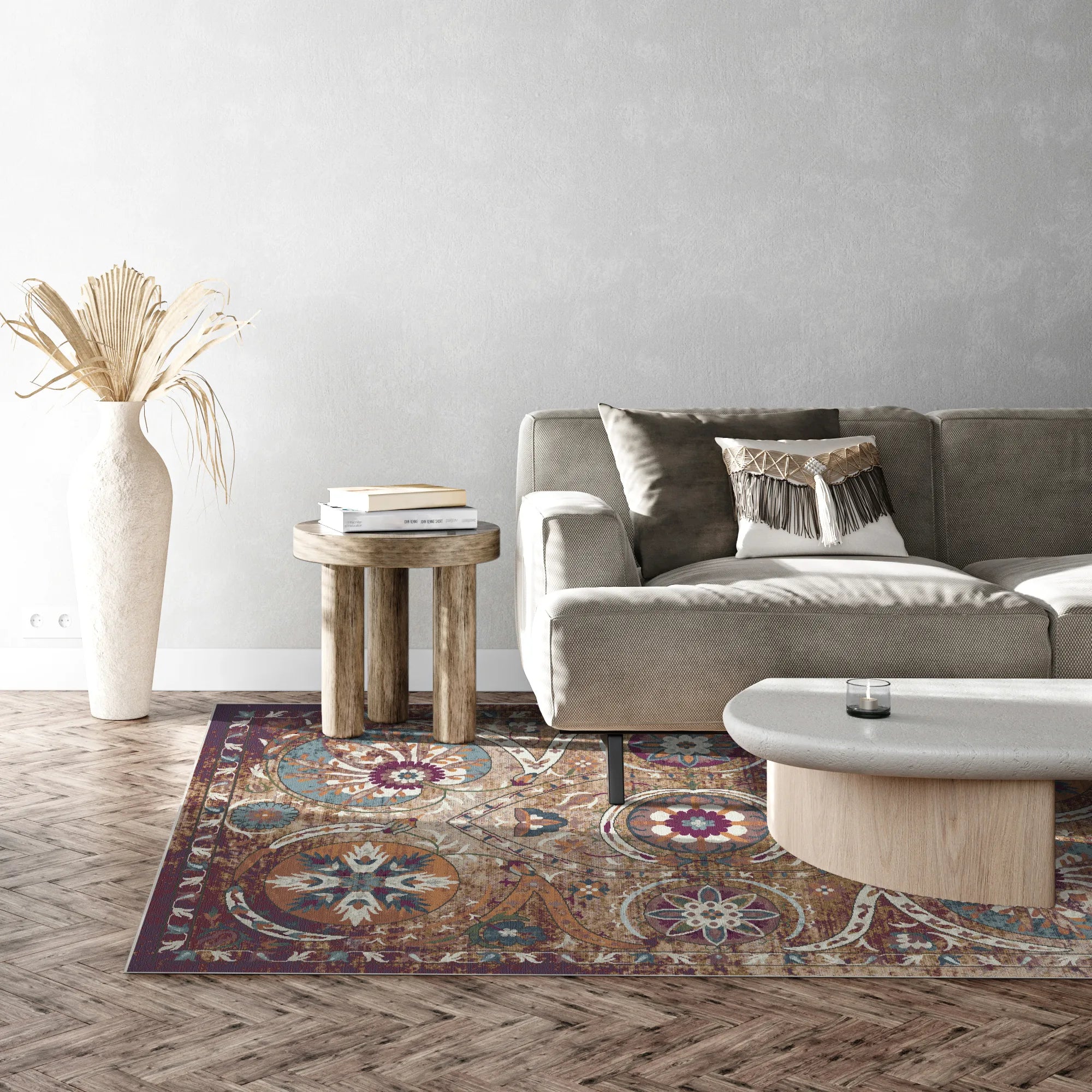 Bukhara Earth Exotischer Medaillon Teppich