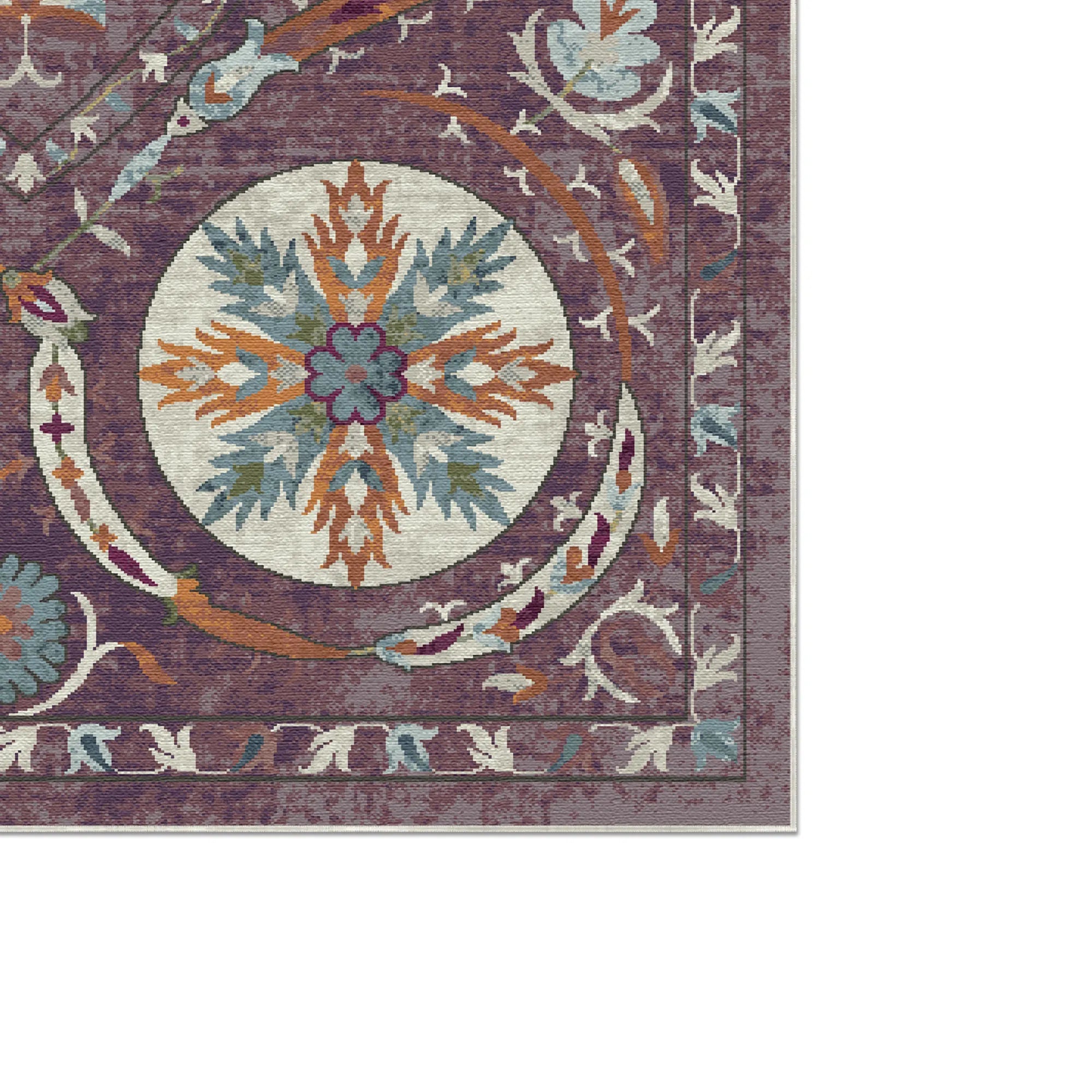 Bukhara Mulberry Exotischer Medaillon Teppich