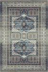 Samarkand Night Ethnischer Medaillon Teppich Indigo