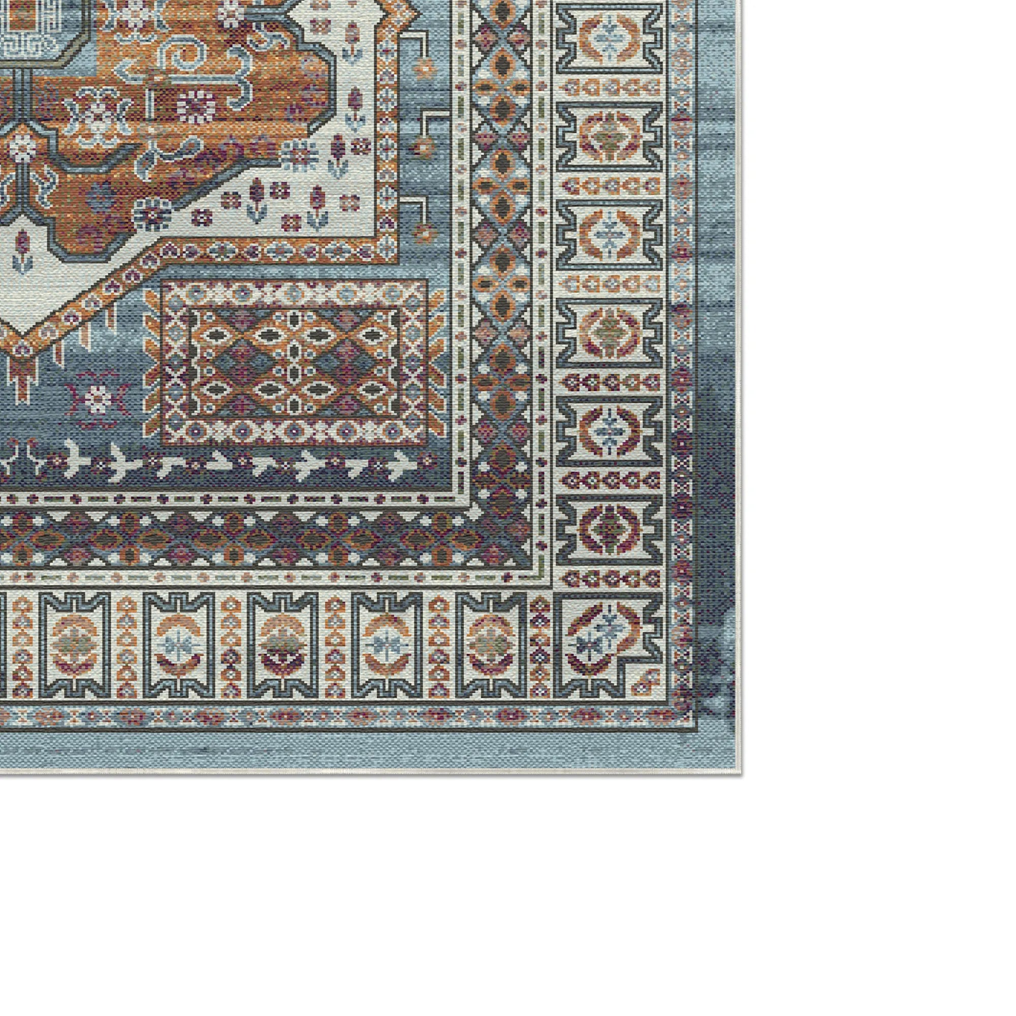 Samarkand Oasis Ethnischer Medaillon Teppich