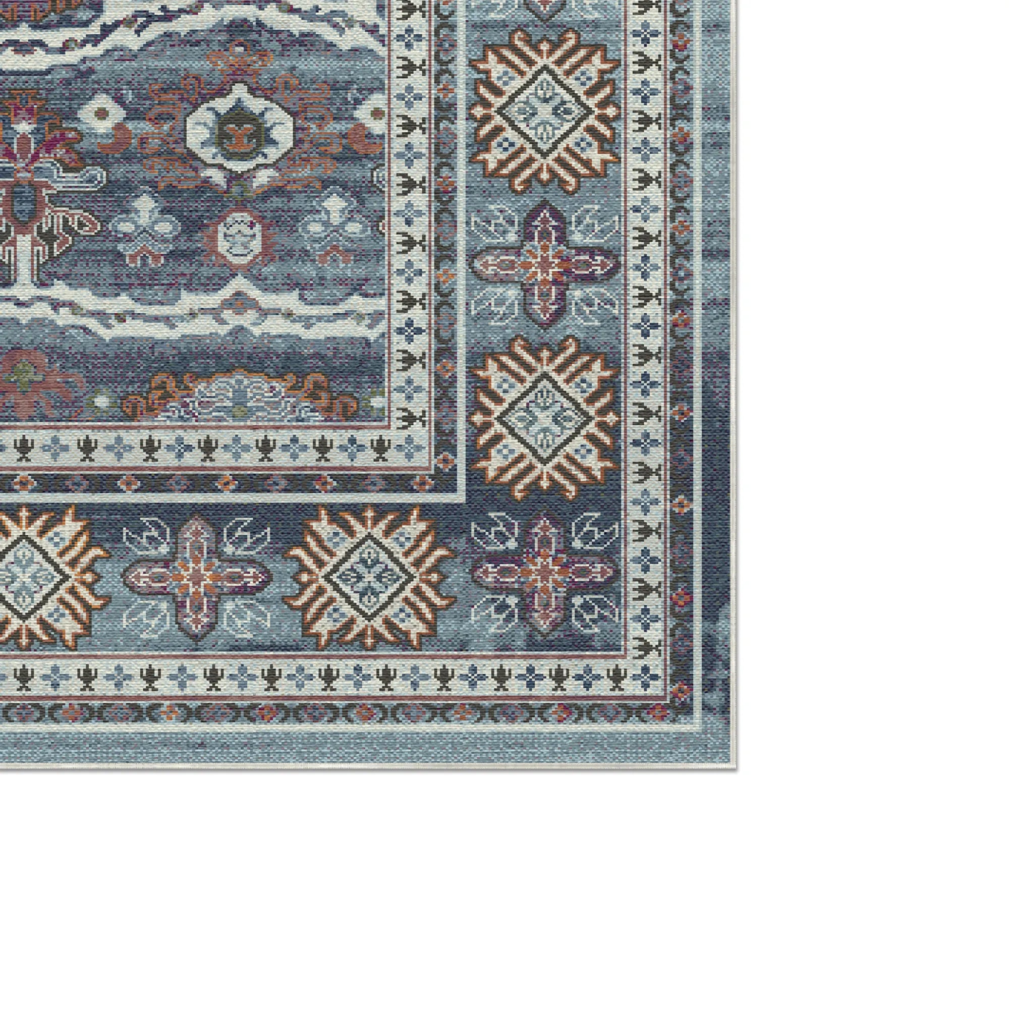 Kashgar Moon Tribal Rosetten Teppich