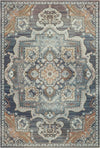 Sultanic Azure Königlicher Medaillon Teppich  Azurblau