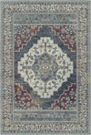 Loom Slate Paisley Floraler Teppich Indigo