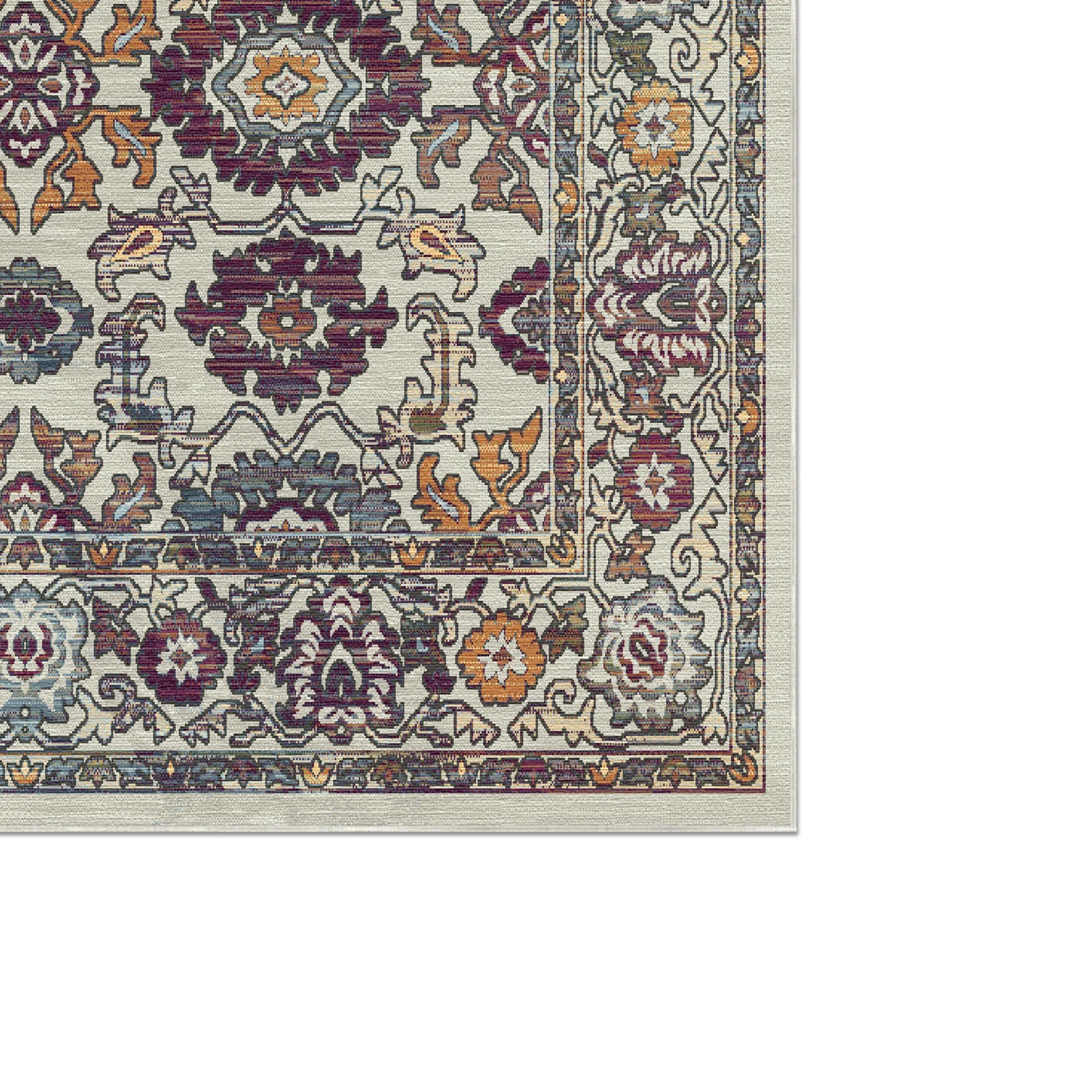 Antiker Knochen Palmetten Blumen-Teppich
