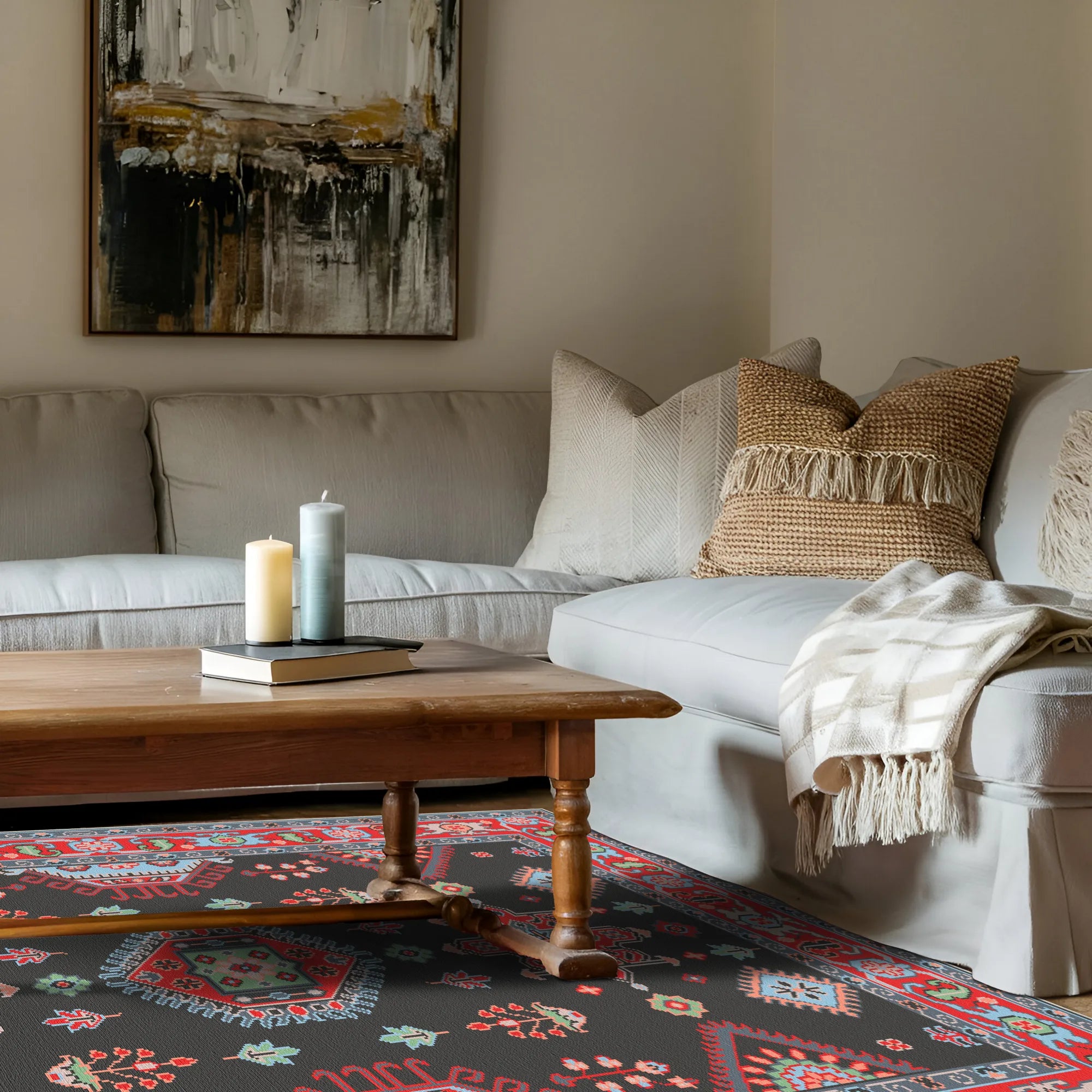 Ararat Obsidian Medaillon Stammesteppich