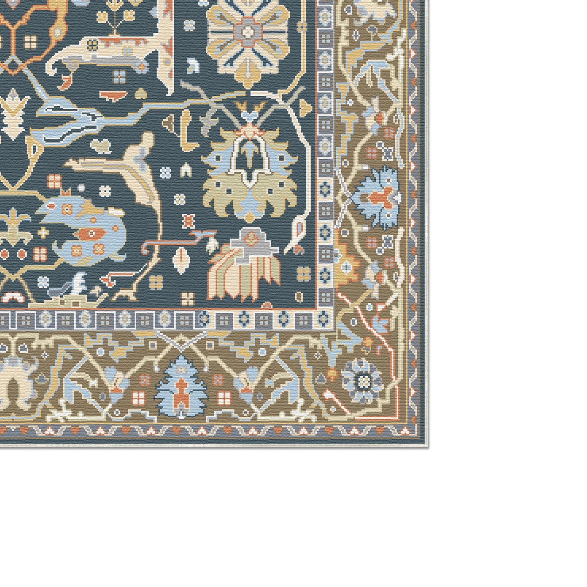 Legacy Stahl Palmetten Blumen-Teppich