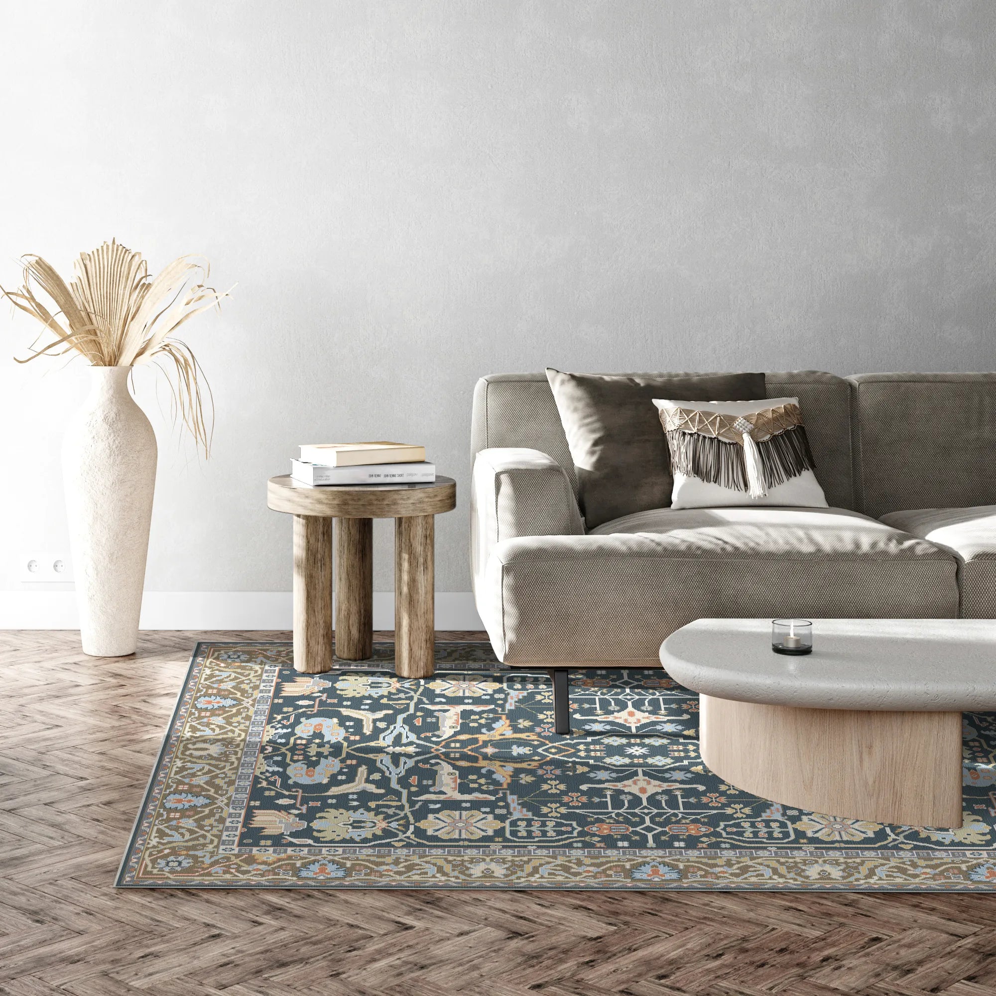 Legacy Stahl Palmetten Blumen-Teppich