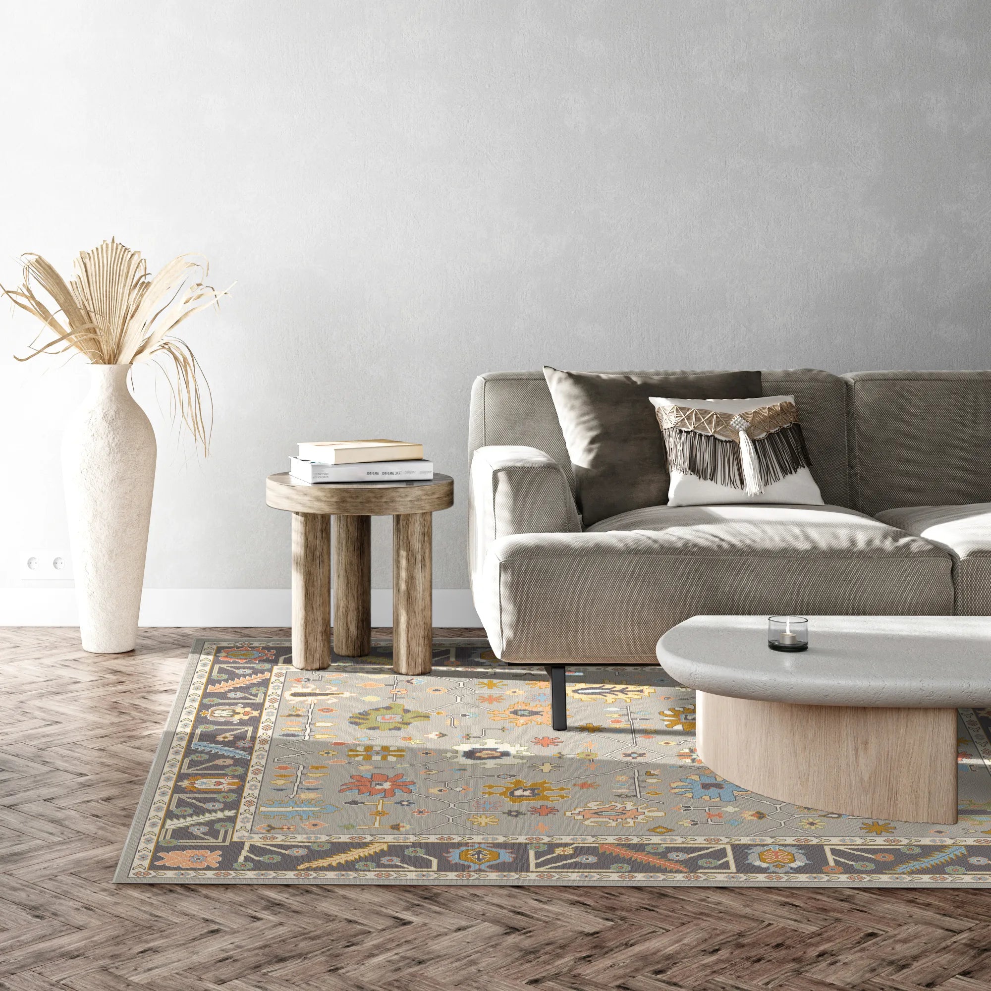 Kora Sand Totem Volksteppich