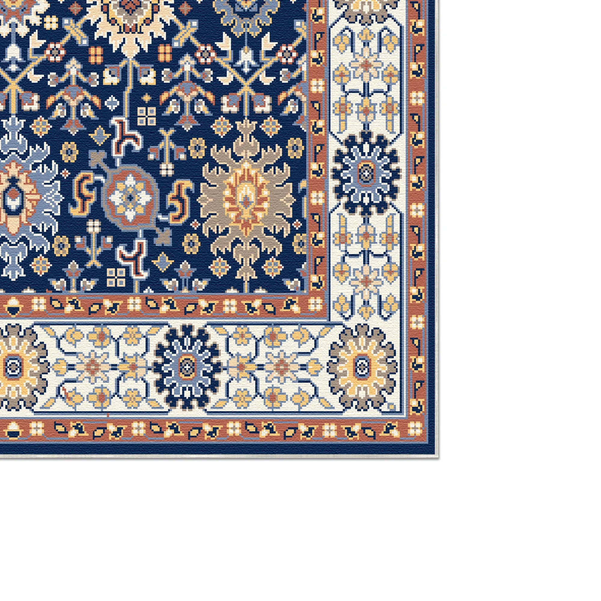 Royal Saphir Erbe Medaillon Teppich