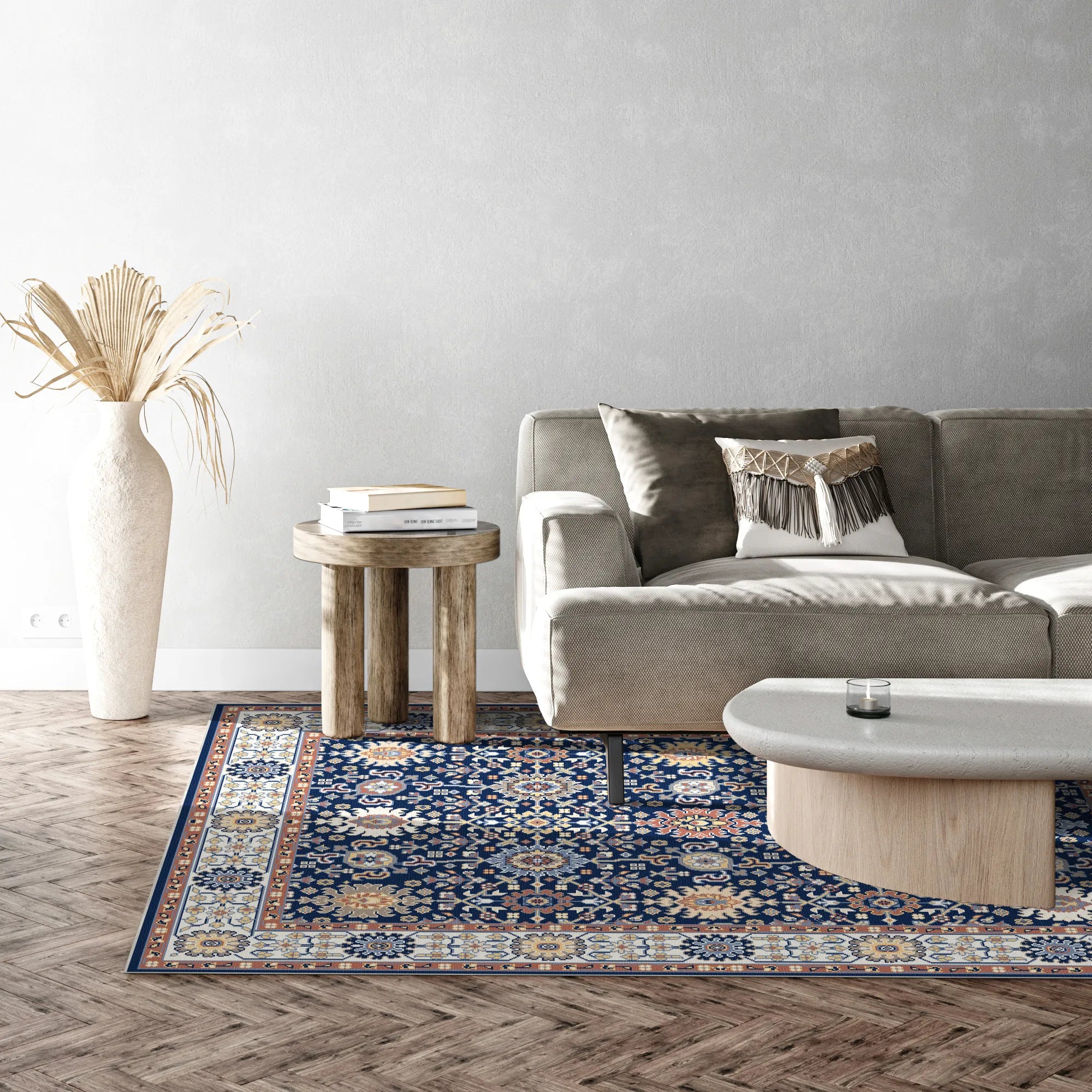 Royal Saphir Erbe Medaillon Teppich