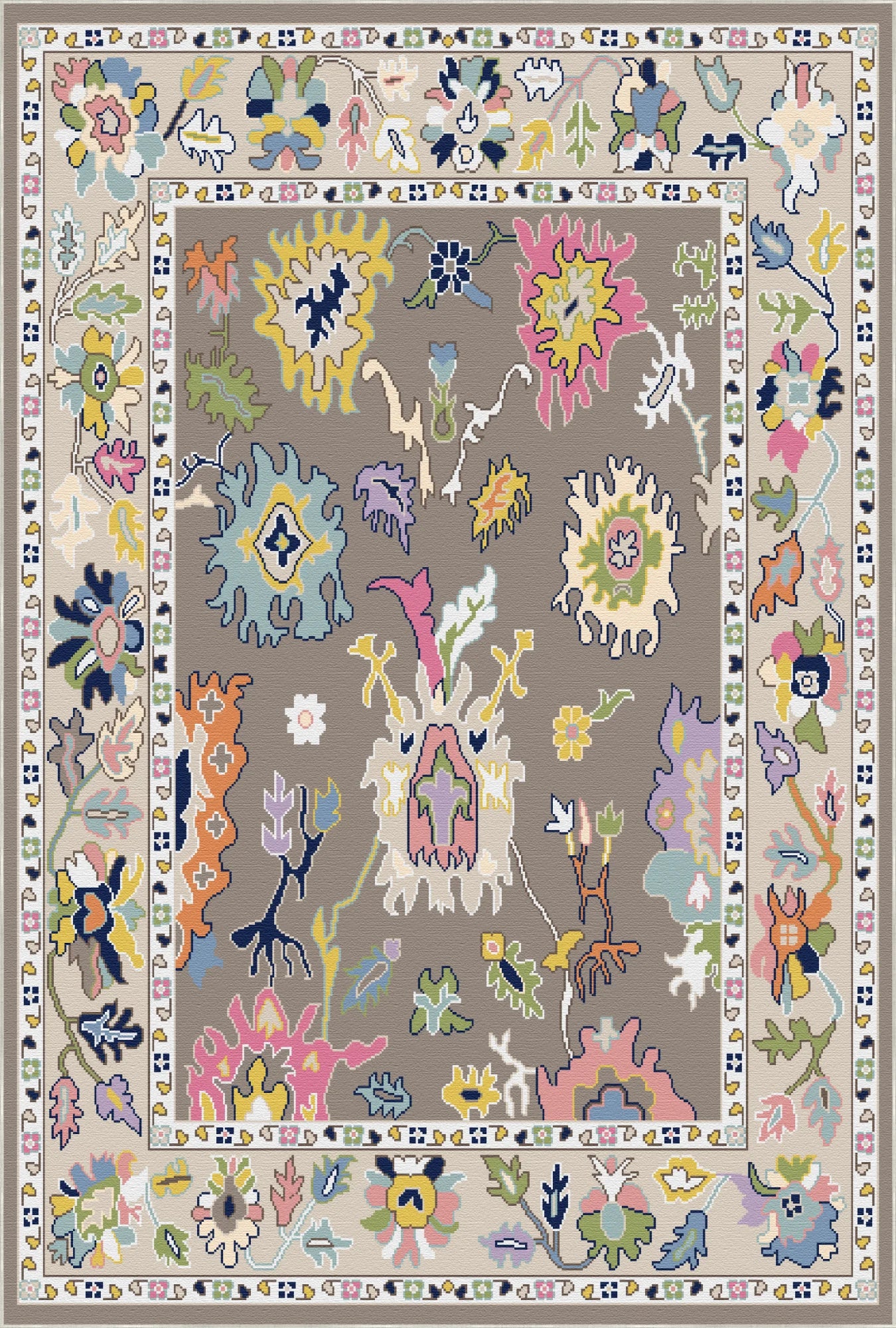 Aria Karamell Exotischer Blumenteppich