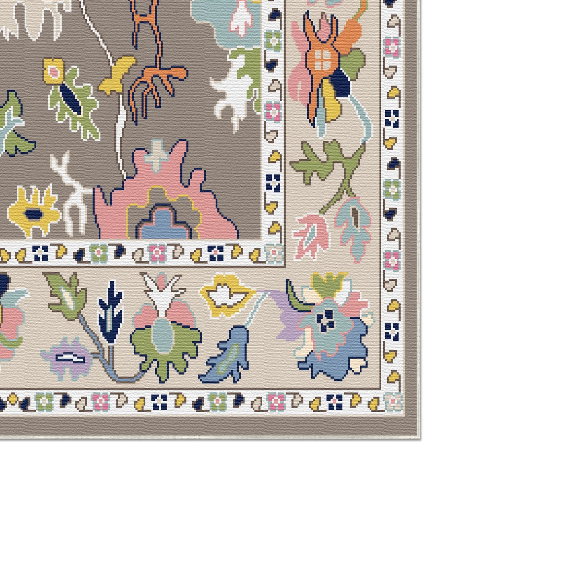 Aria Karamell Exotischer Blumen-Teppich