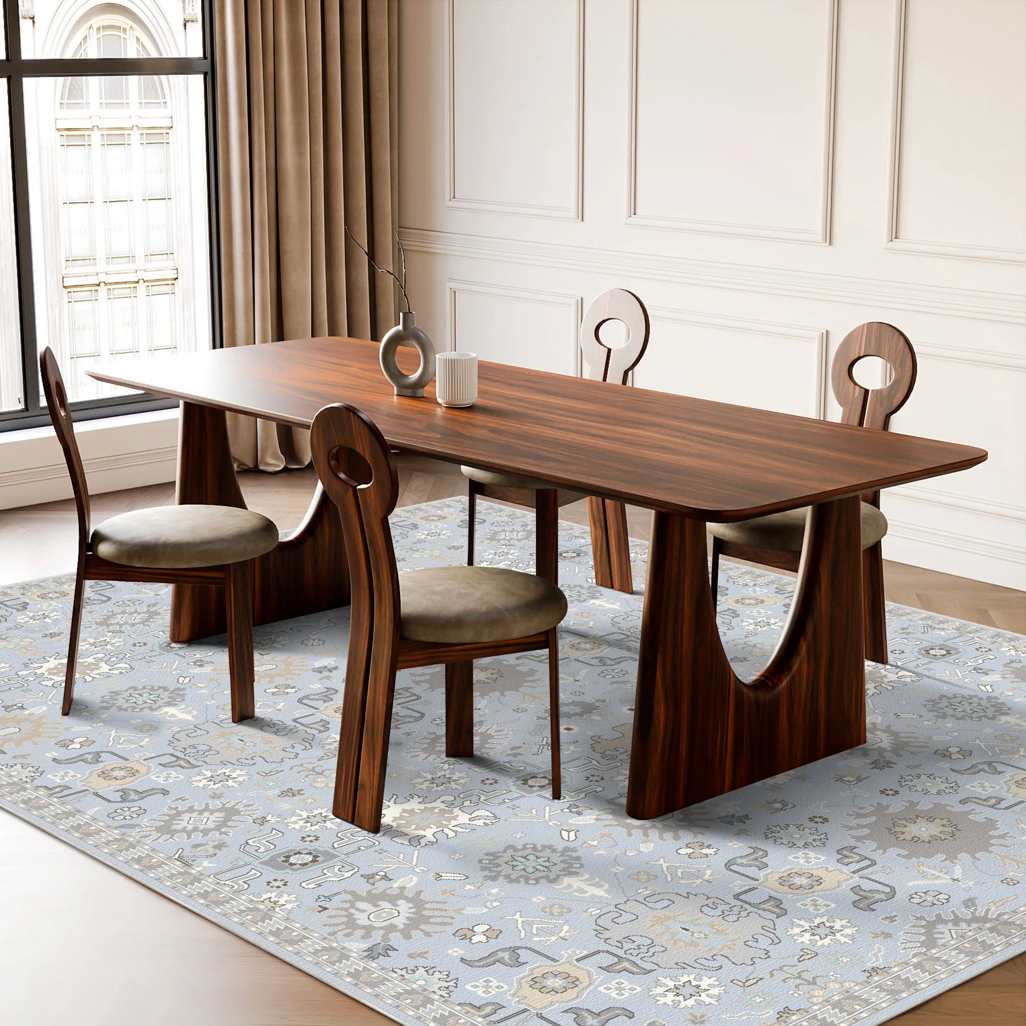 Waschbarer Teppich Iris Azure Oasis