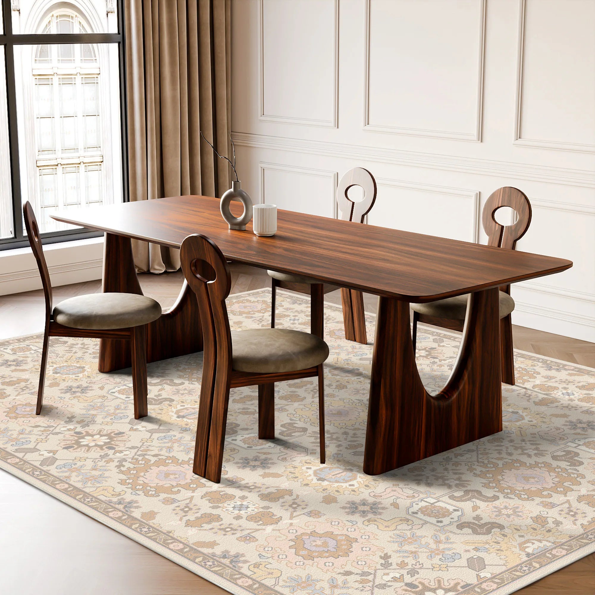 Selene Elfenbein Anmut Übergangs-Teppich