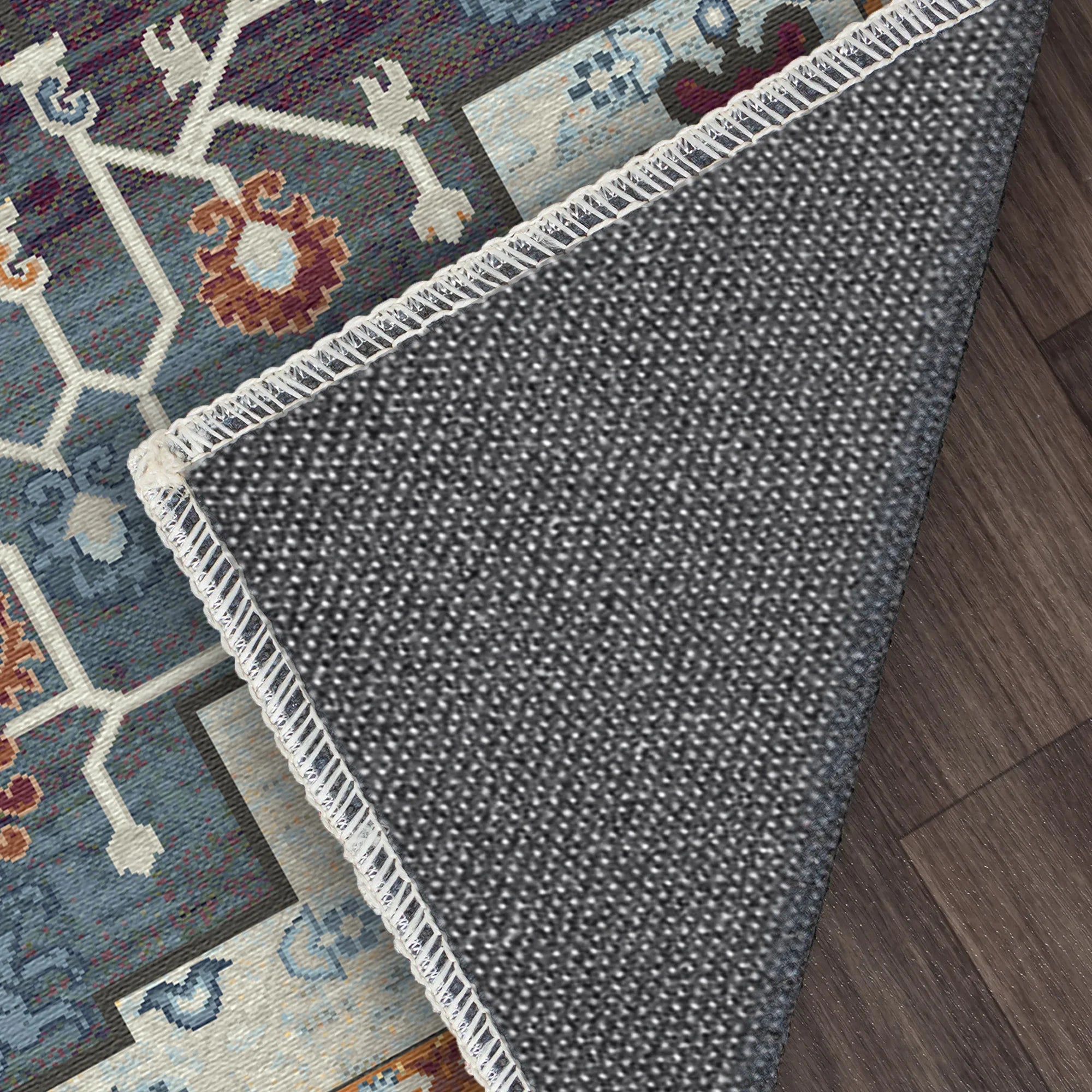 Theron Slate Emblem Medaillon Teppich