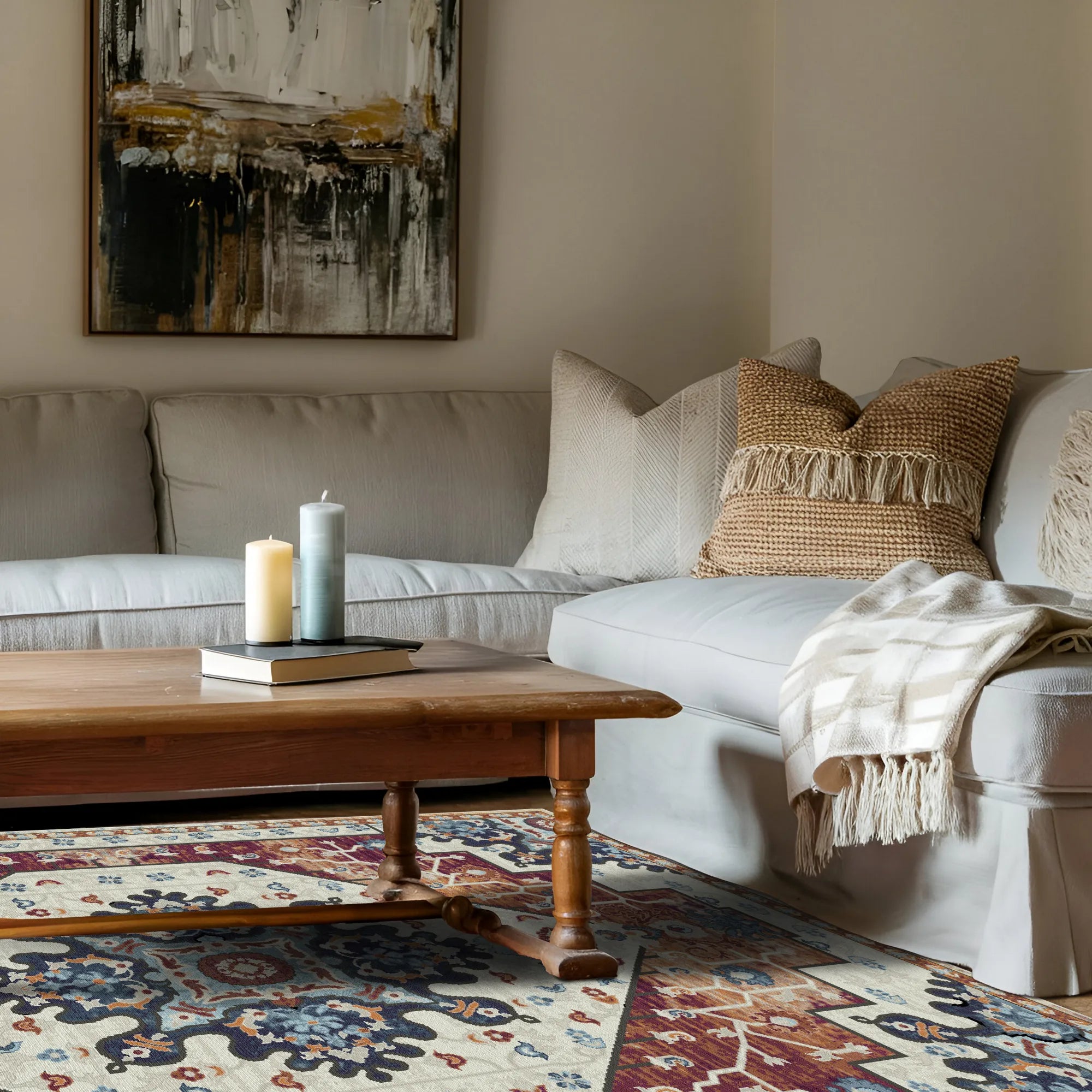 Rowan Rust Emblem Medaillon Teppich