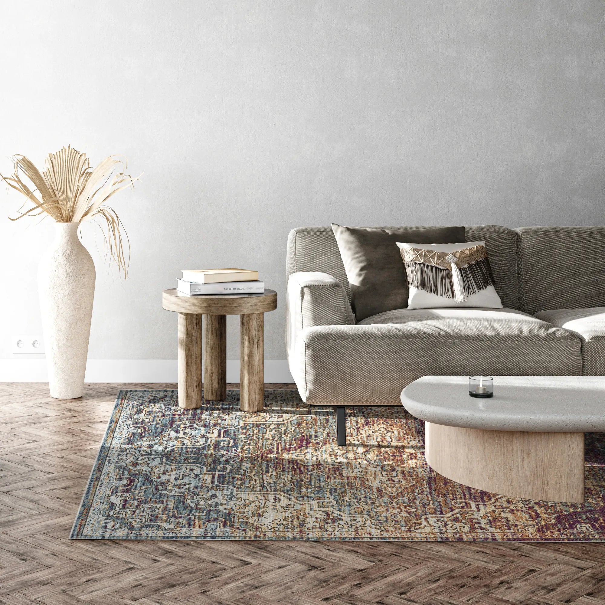 Lyra Pflaume Mirage Medaillon Teppich