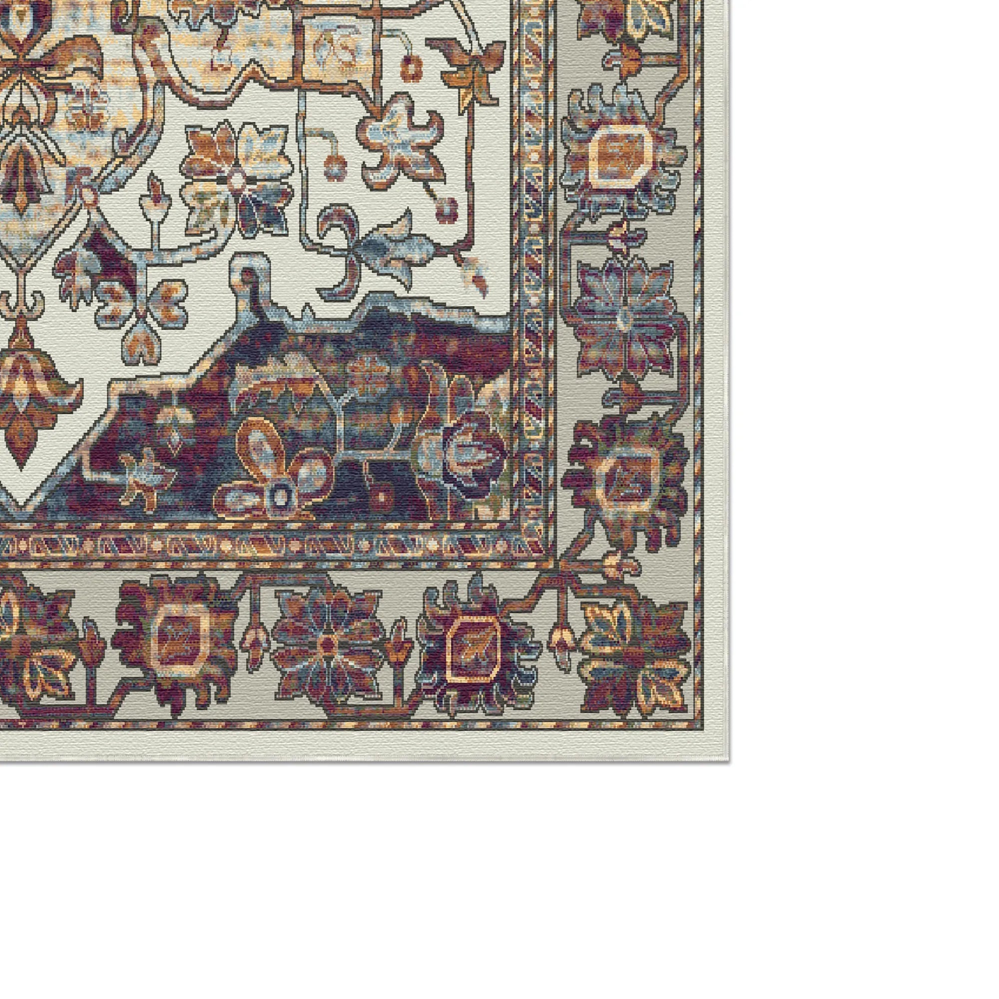 Aria Rust Amber Floral Teppich