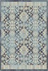 Lumina Slate Navy Geometrischer Teppich Stahlblau