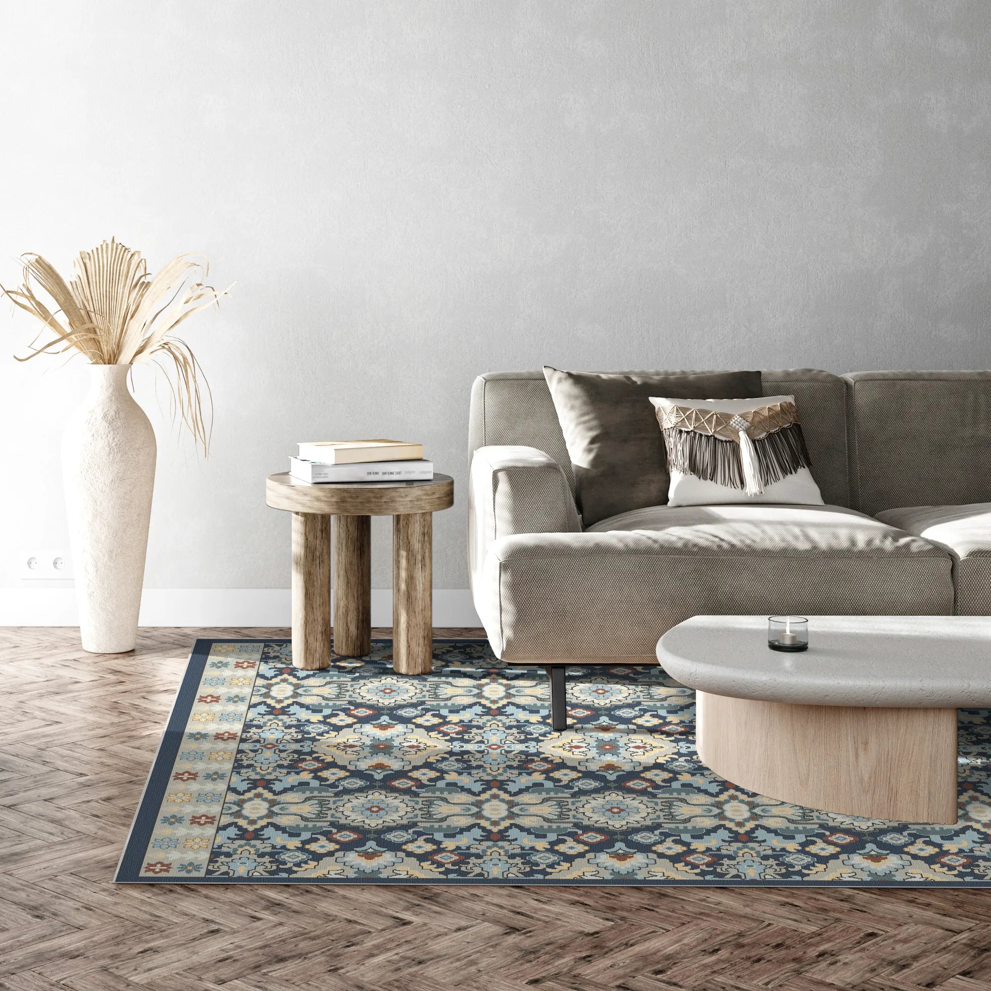 Lumina Marine Gold Geometrischer Teppich