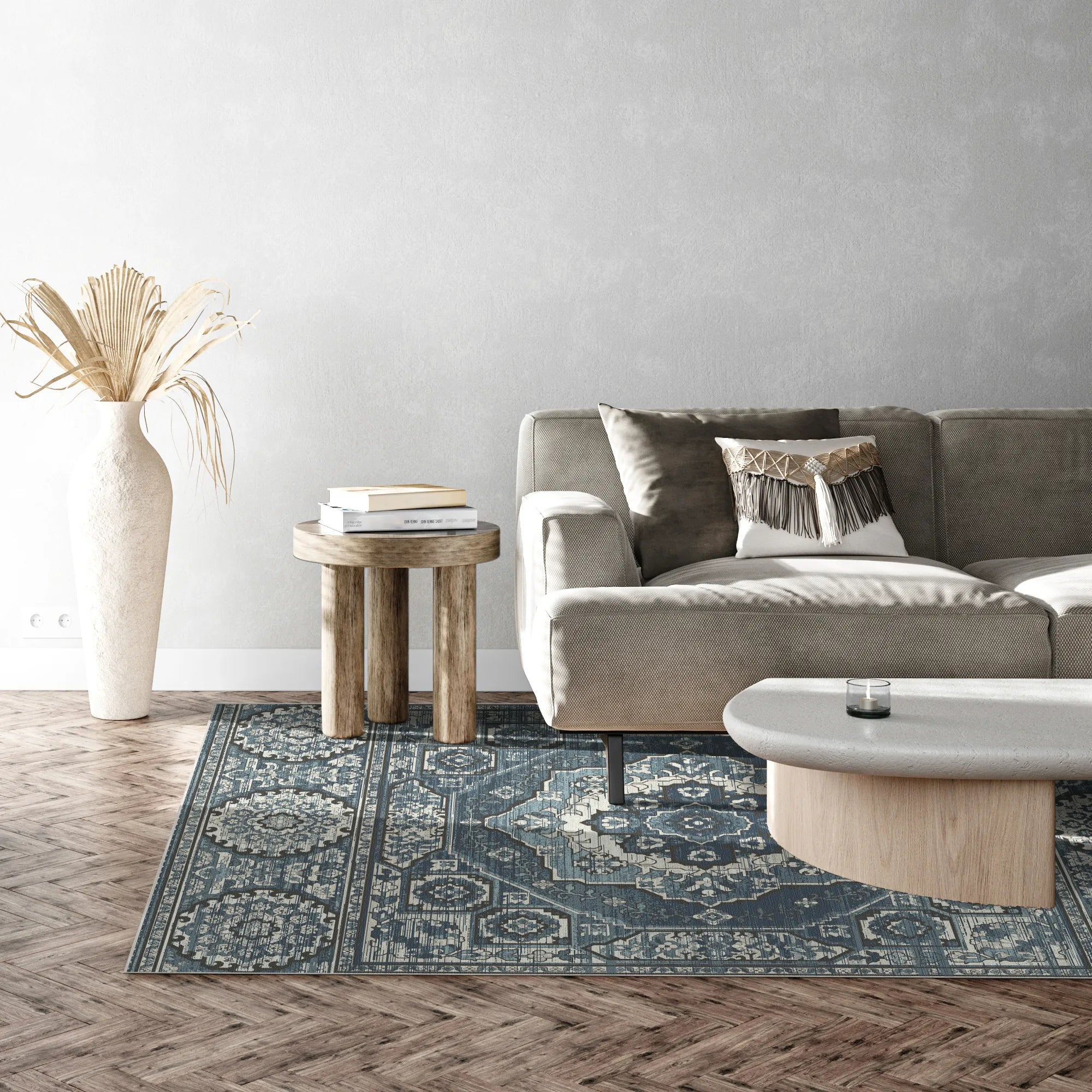 Cipher Kobalt Atelier Teppich