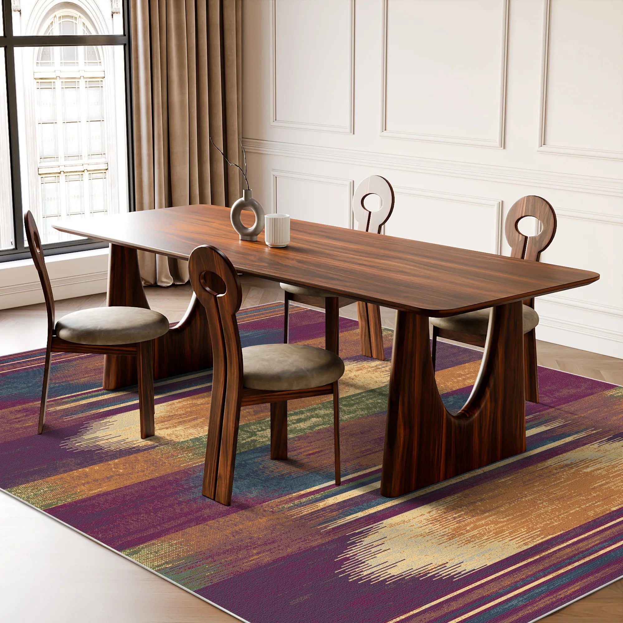 Primal Ocker Horizont Teppich