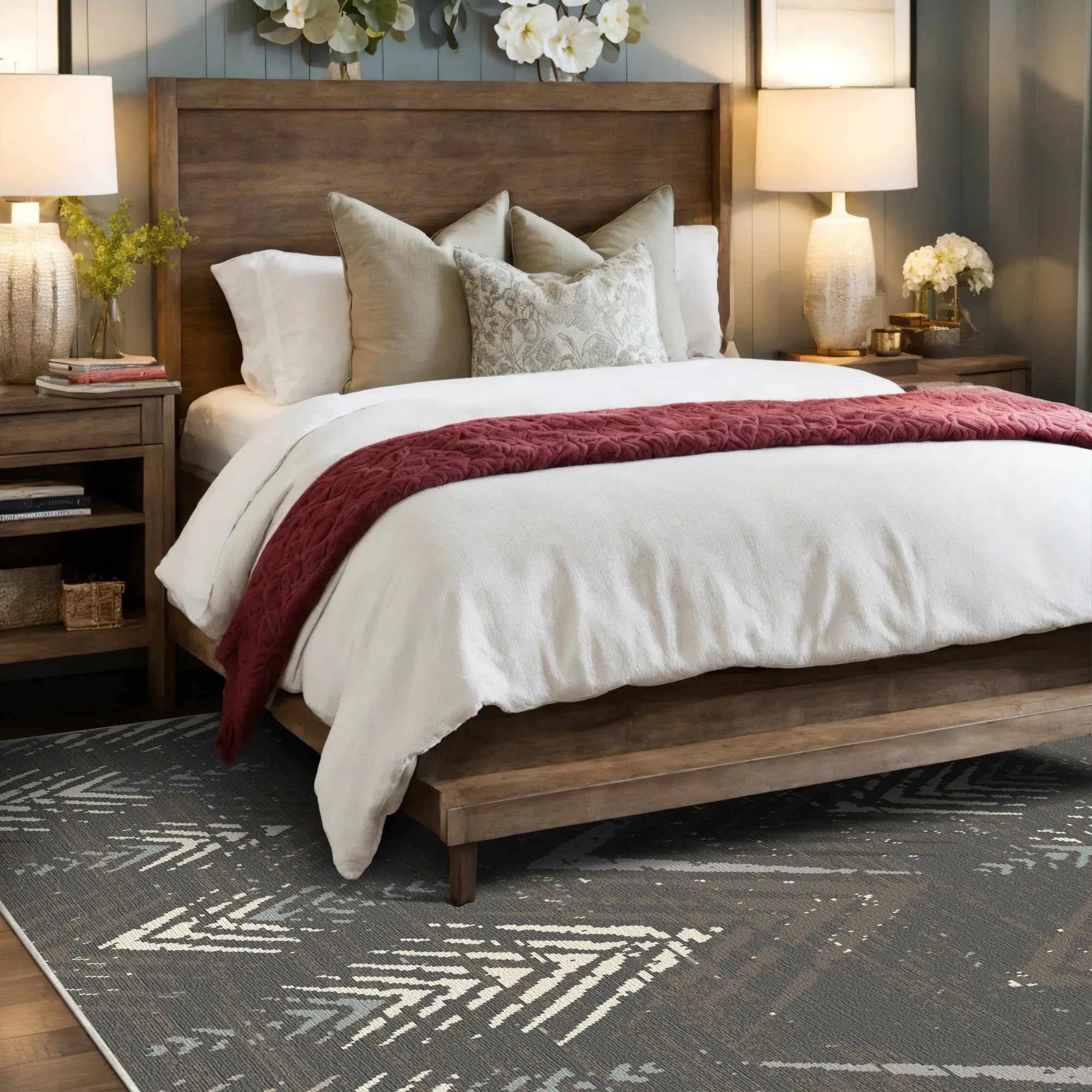 Canyon Shadow Abstrakter Waschbarer Teppich