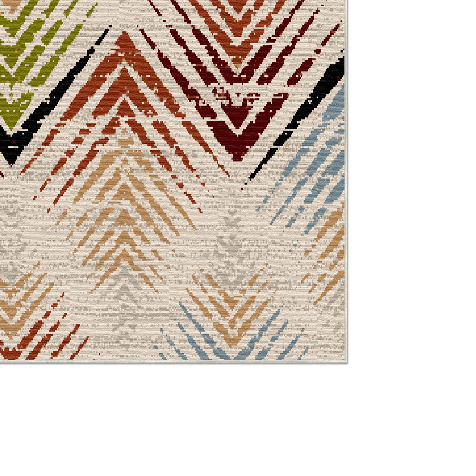 Rio Mosaic Abstrakter Waschbarer Teppich