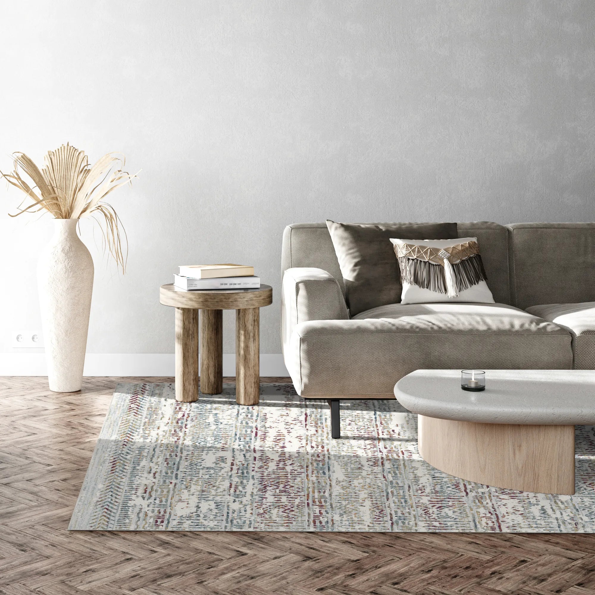 Vestige Karmesin Linear Teppich