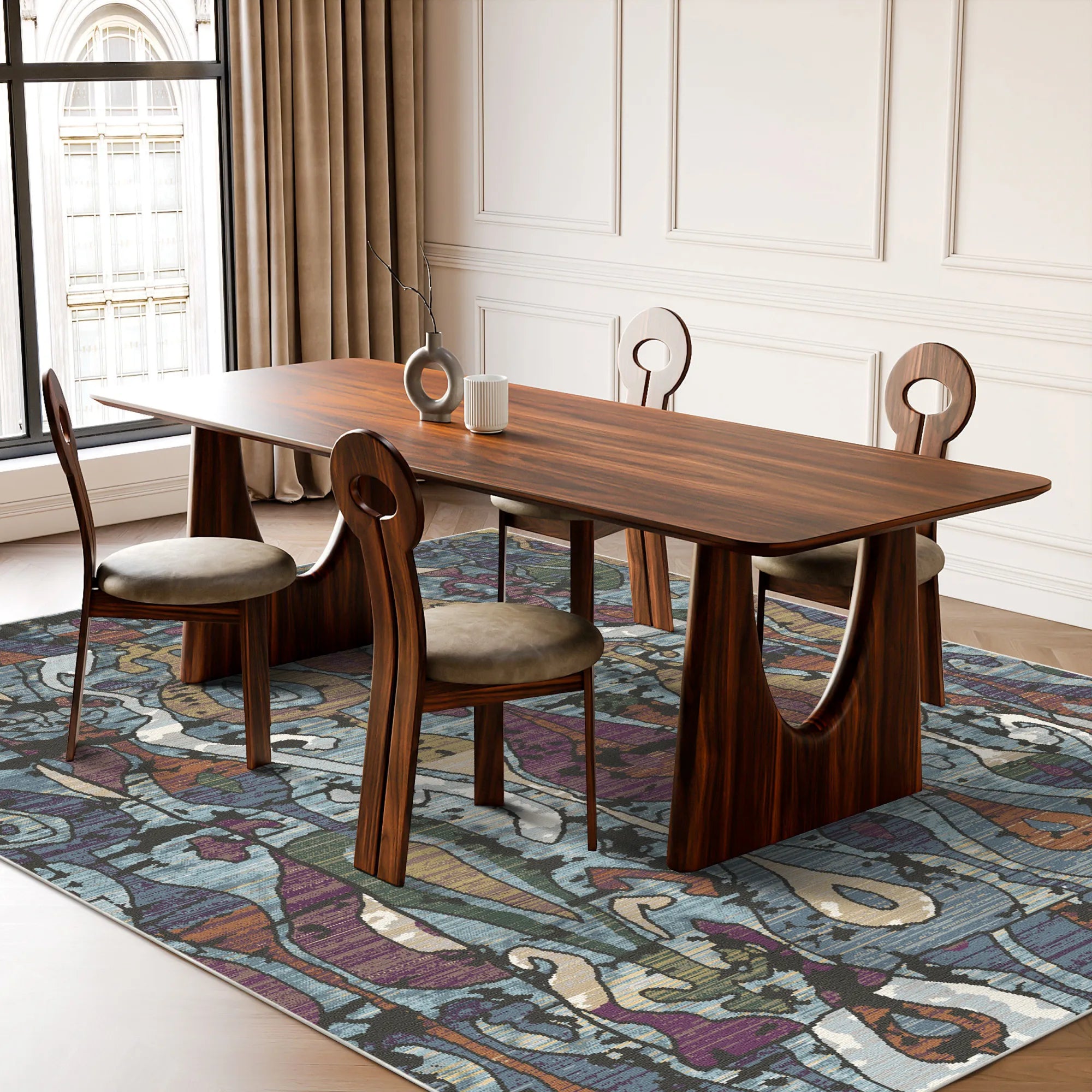 Chromatic Dusk Ogee Teppich