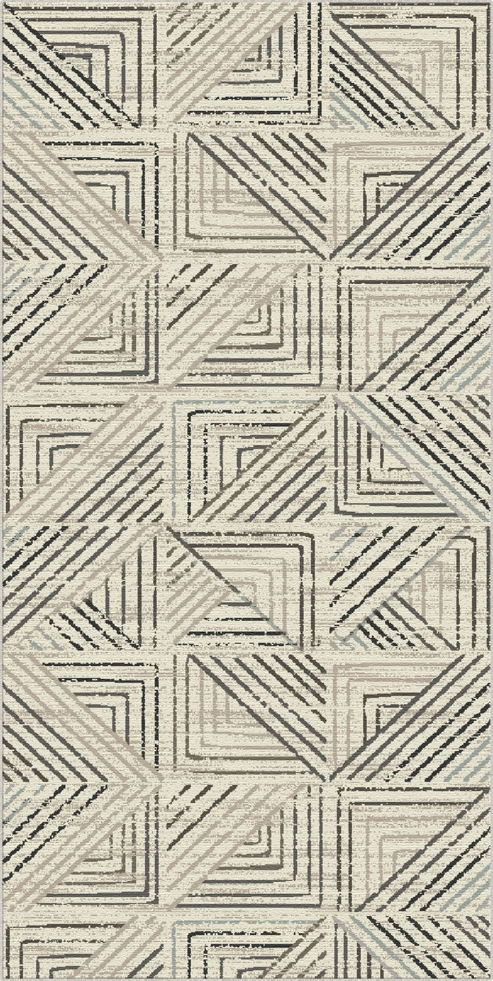 Stone Maze Geometrischer Waschbarer Teppich