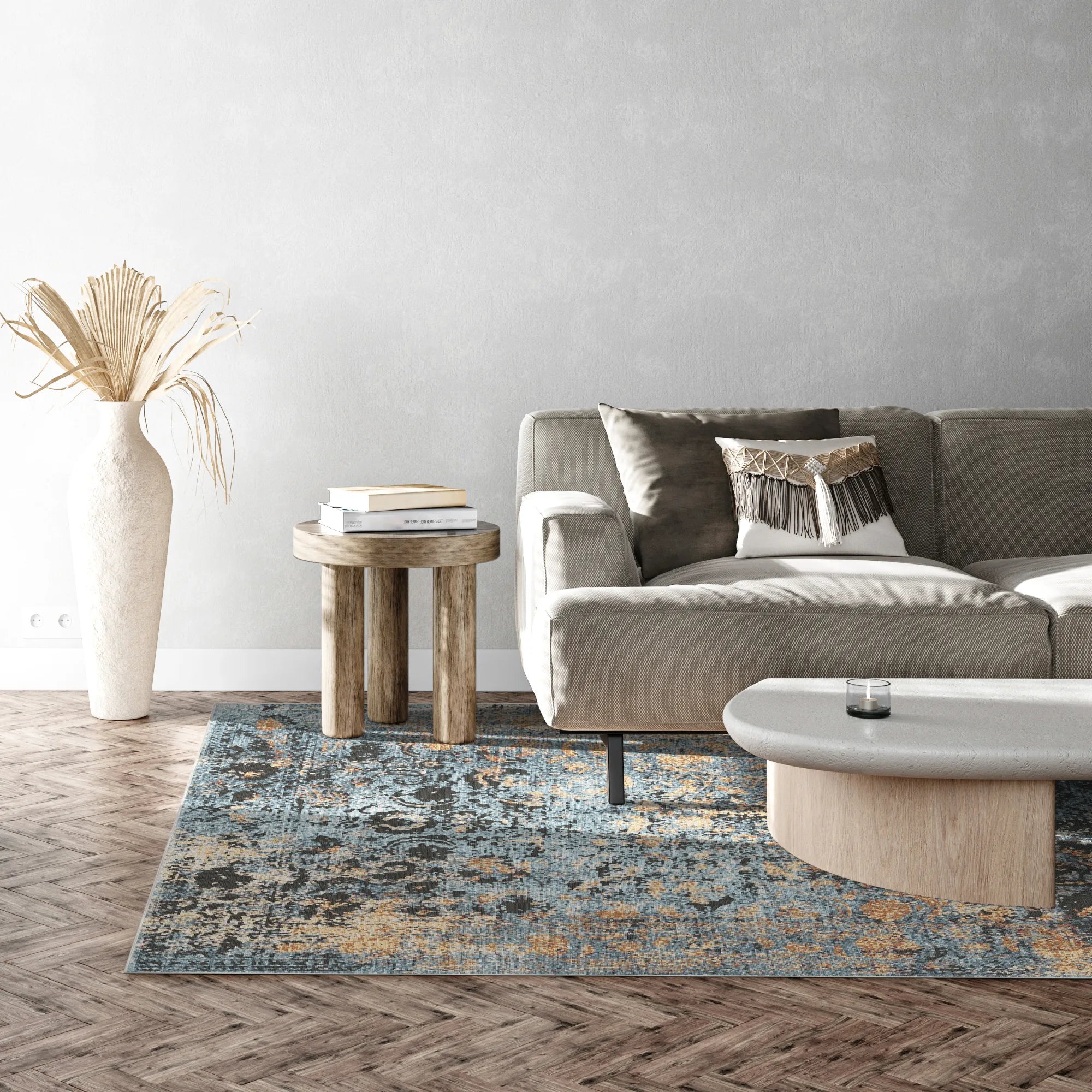 Azur Herd Medaillon Teppich