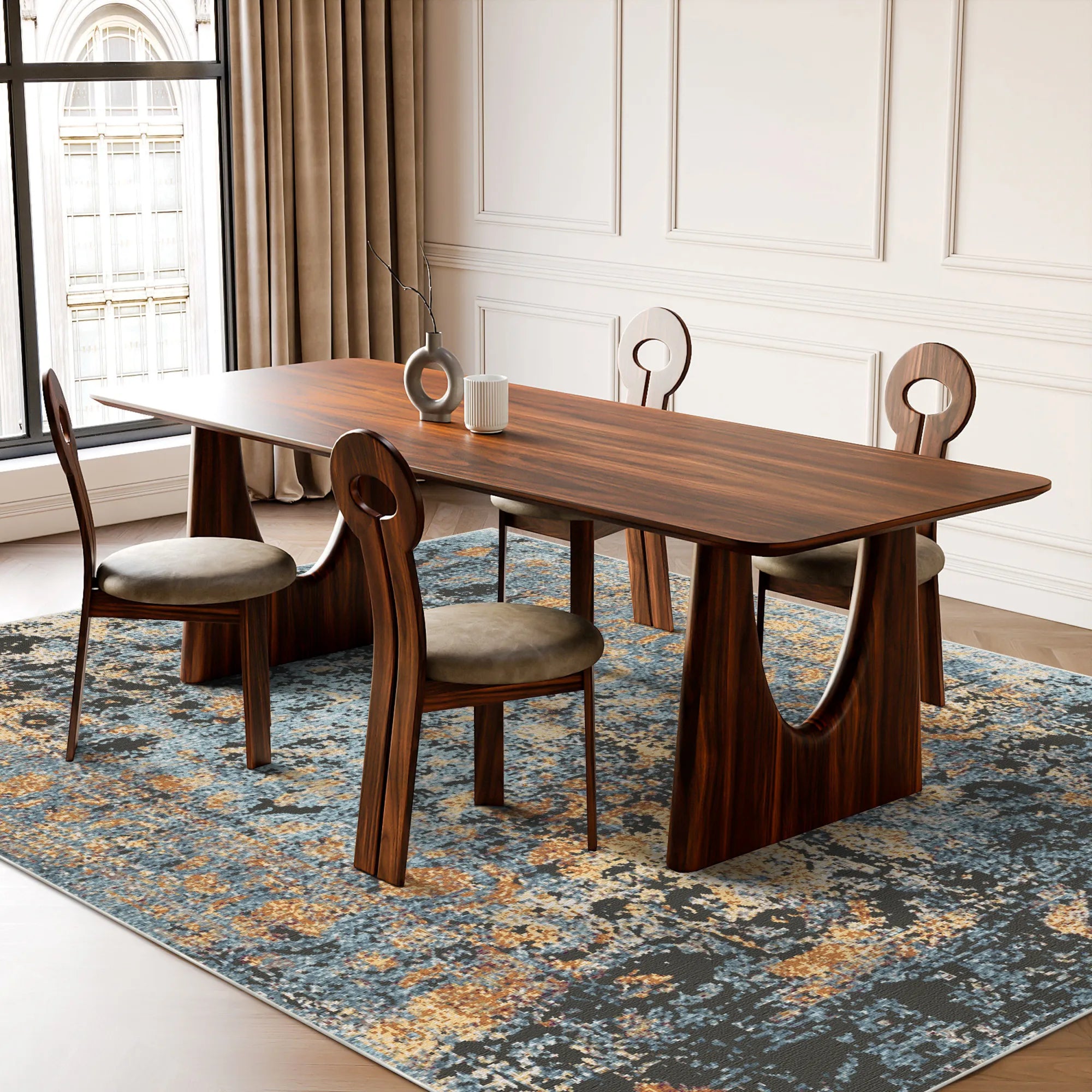 Azur Herd Medaillon Teppich