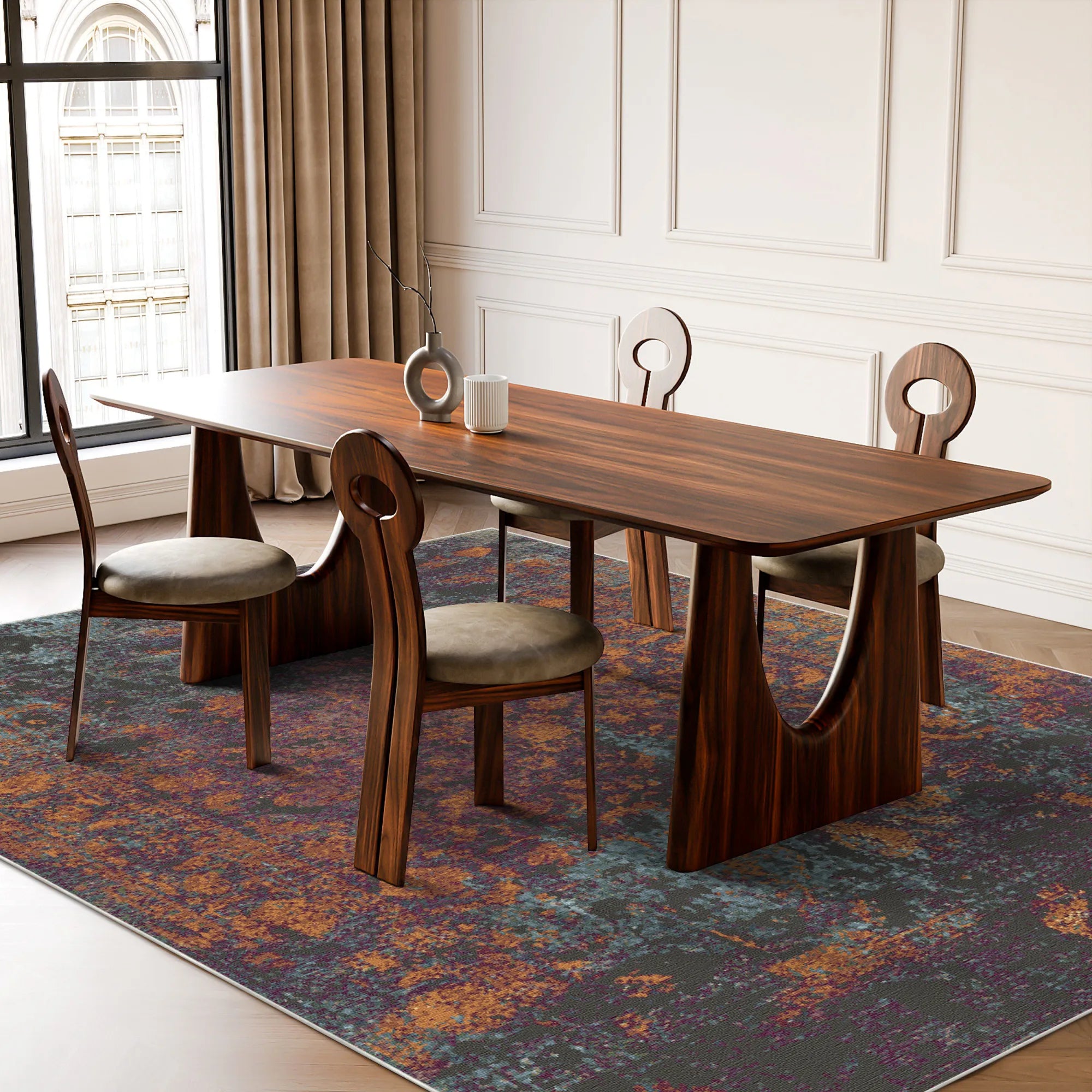 Medaillon Teppich Schwelende Dämmerung