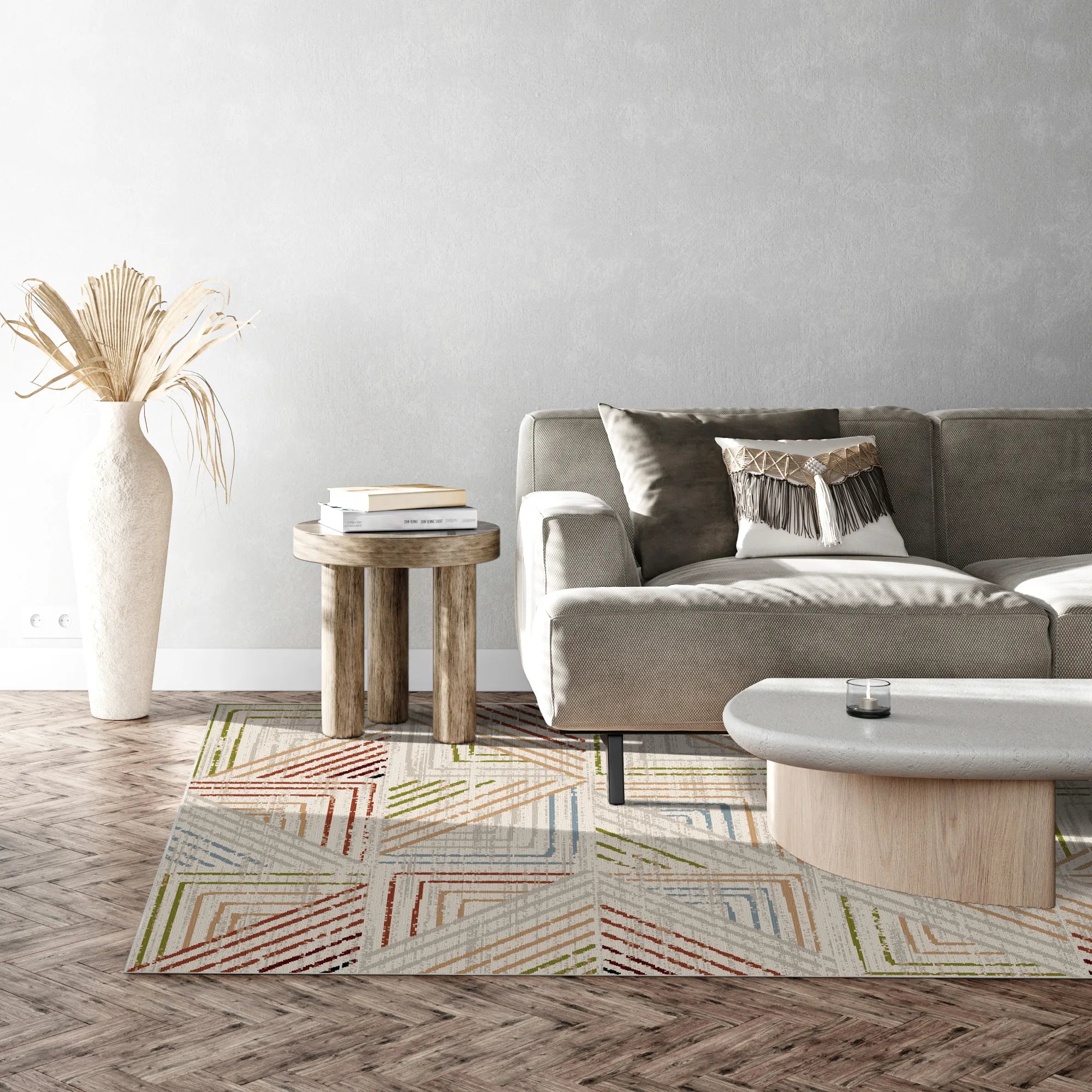 Sonora Fliese Geometrischer Waschbarer Teppich