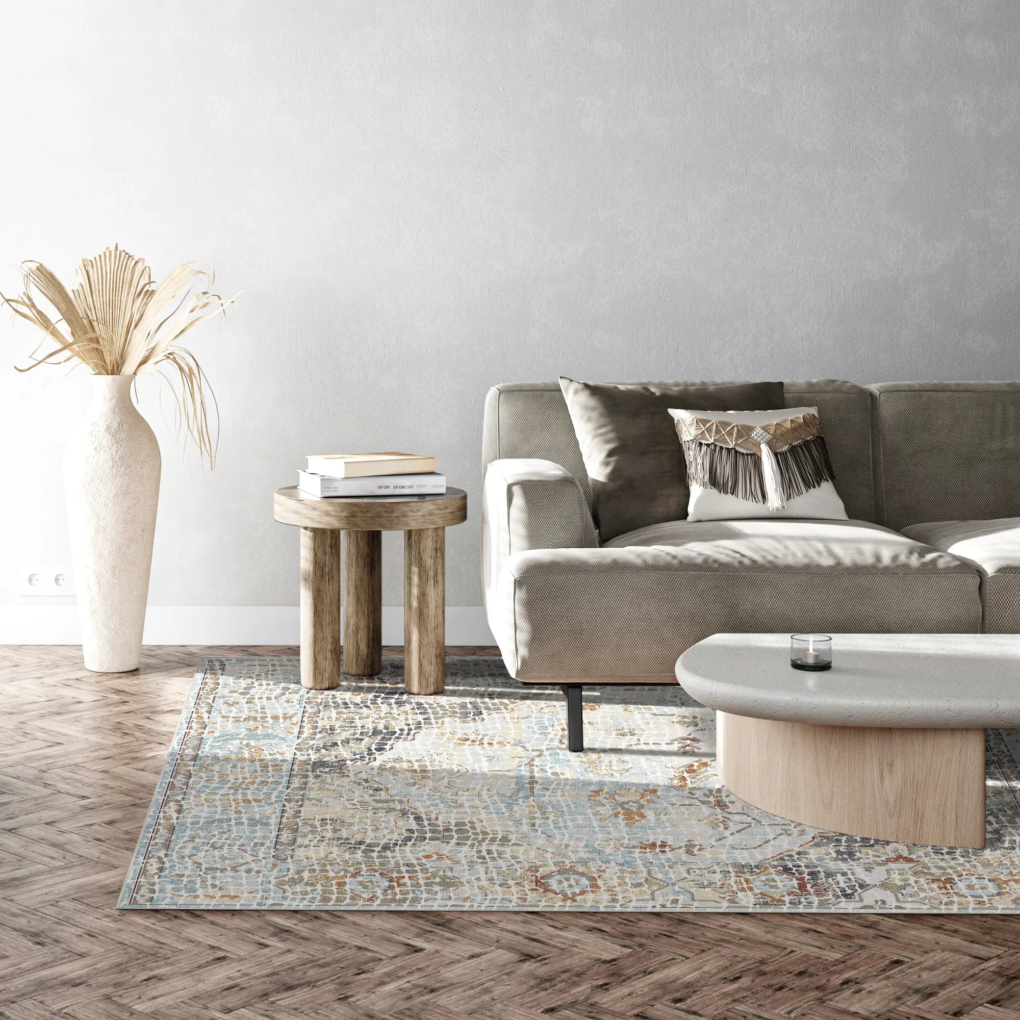 Azur Mosaik Lauben-Teppich