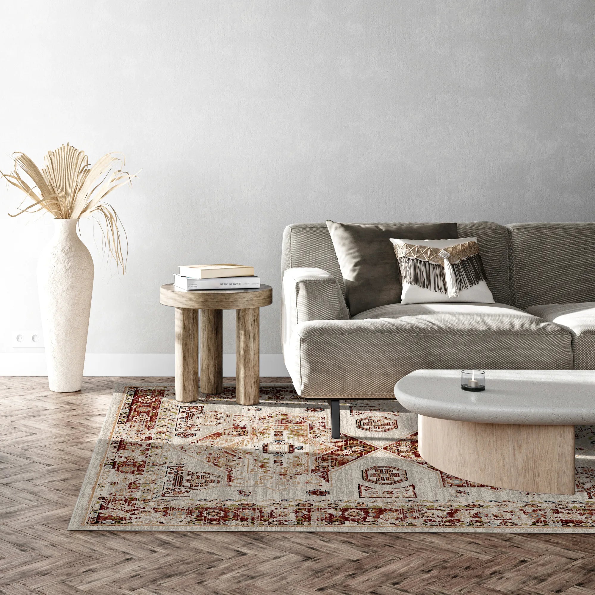 Petra Ton Vintage Waschbarer Teppich
