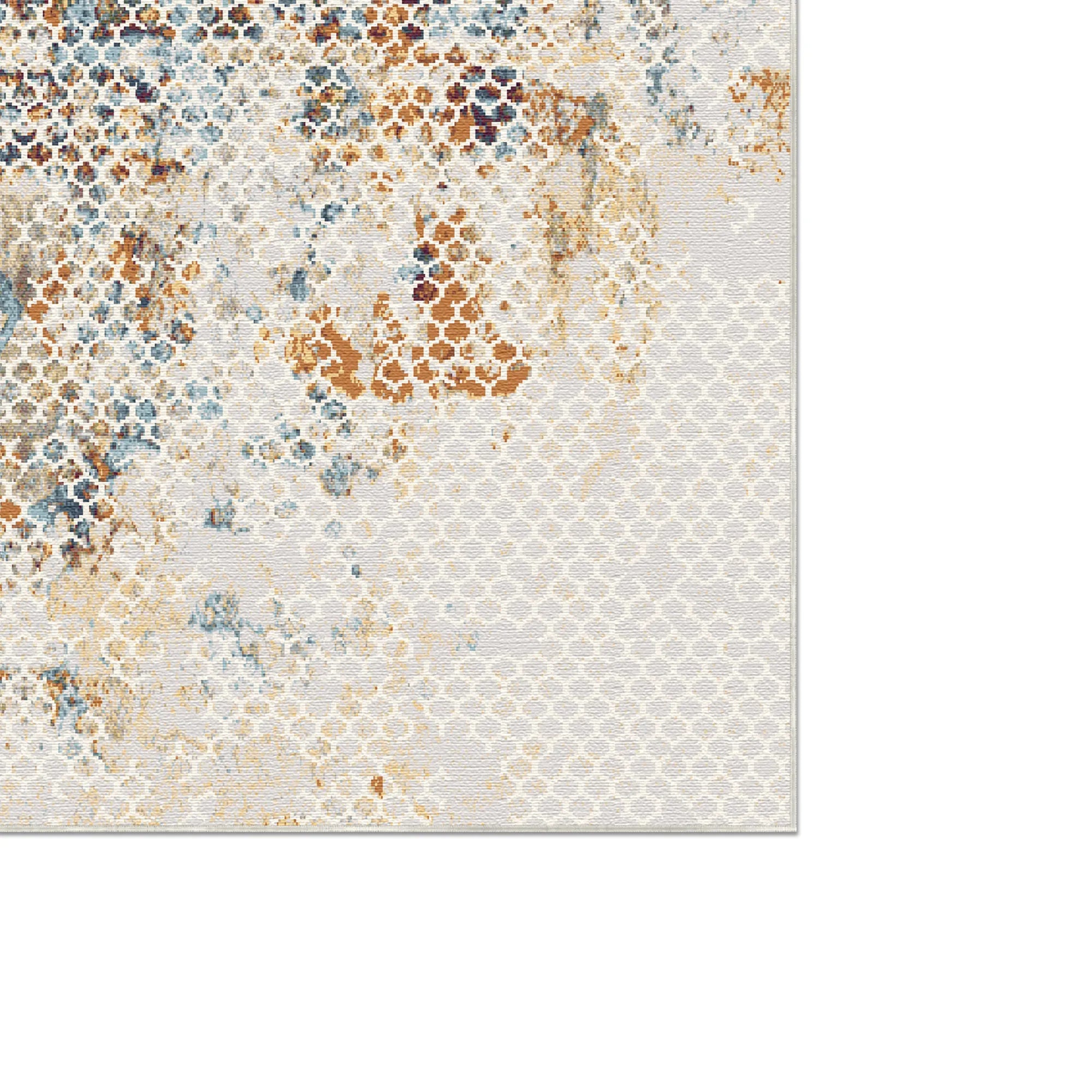 Leuchtendes Gitter Abstrakter Teppich